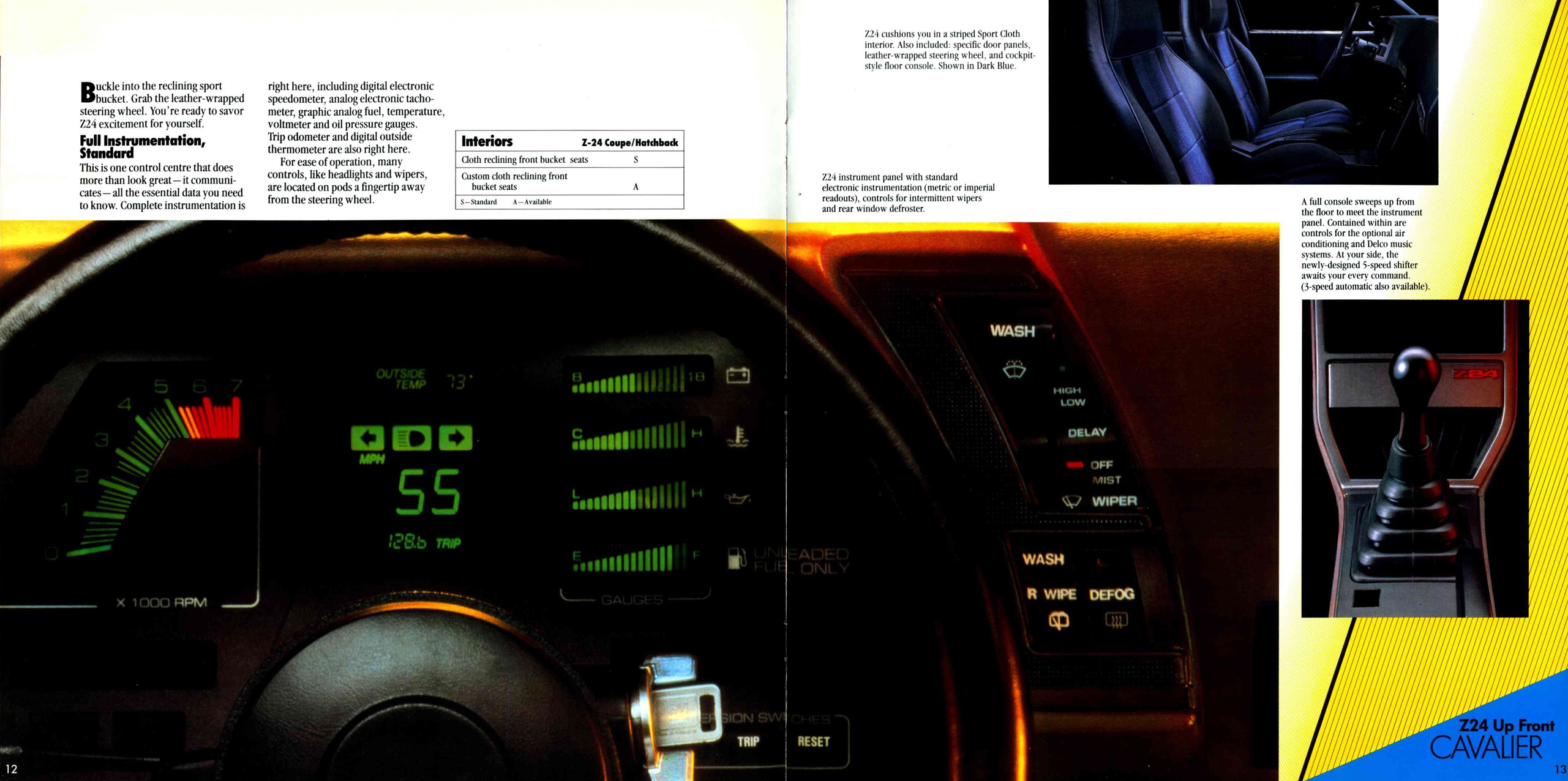 1987 Chevrolet Performance Cars brochure (Cdn) 12-13.