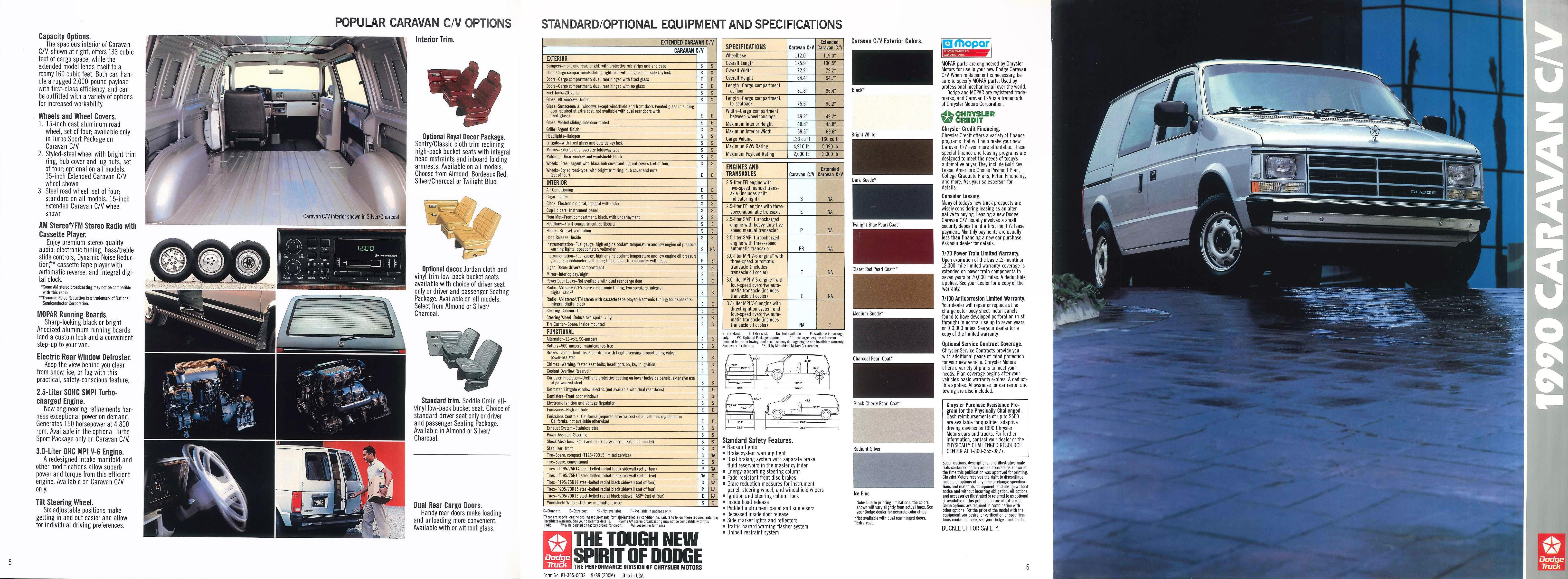 1990 Dodge Caravan C-V catalog-Side A