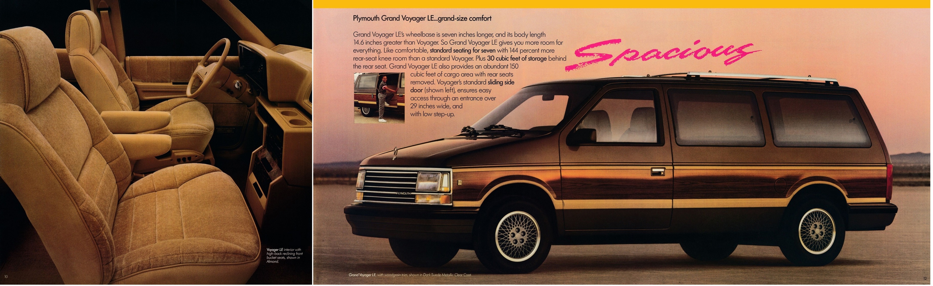 1990 Plymouth Voyager Brochure 10-11-12