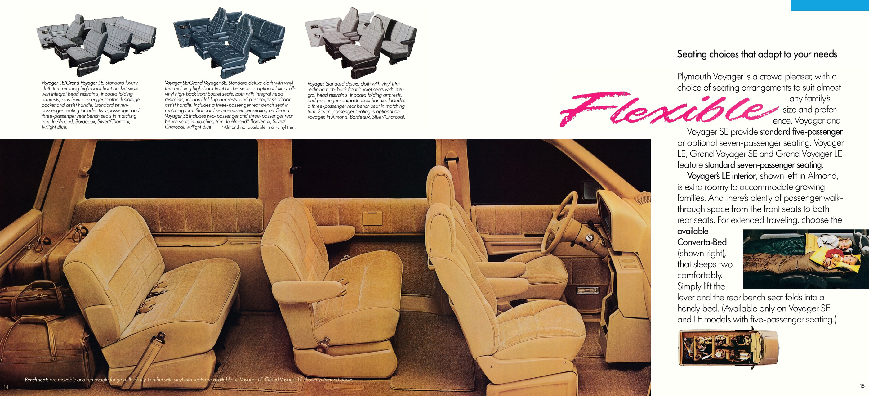 1990 Plymouth Voyager Brochure 14-15