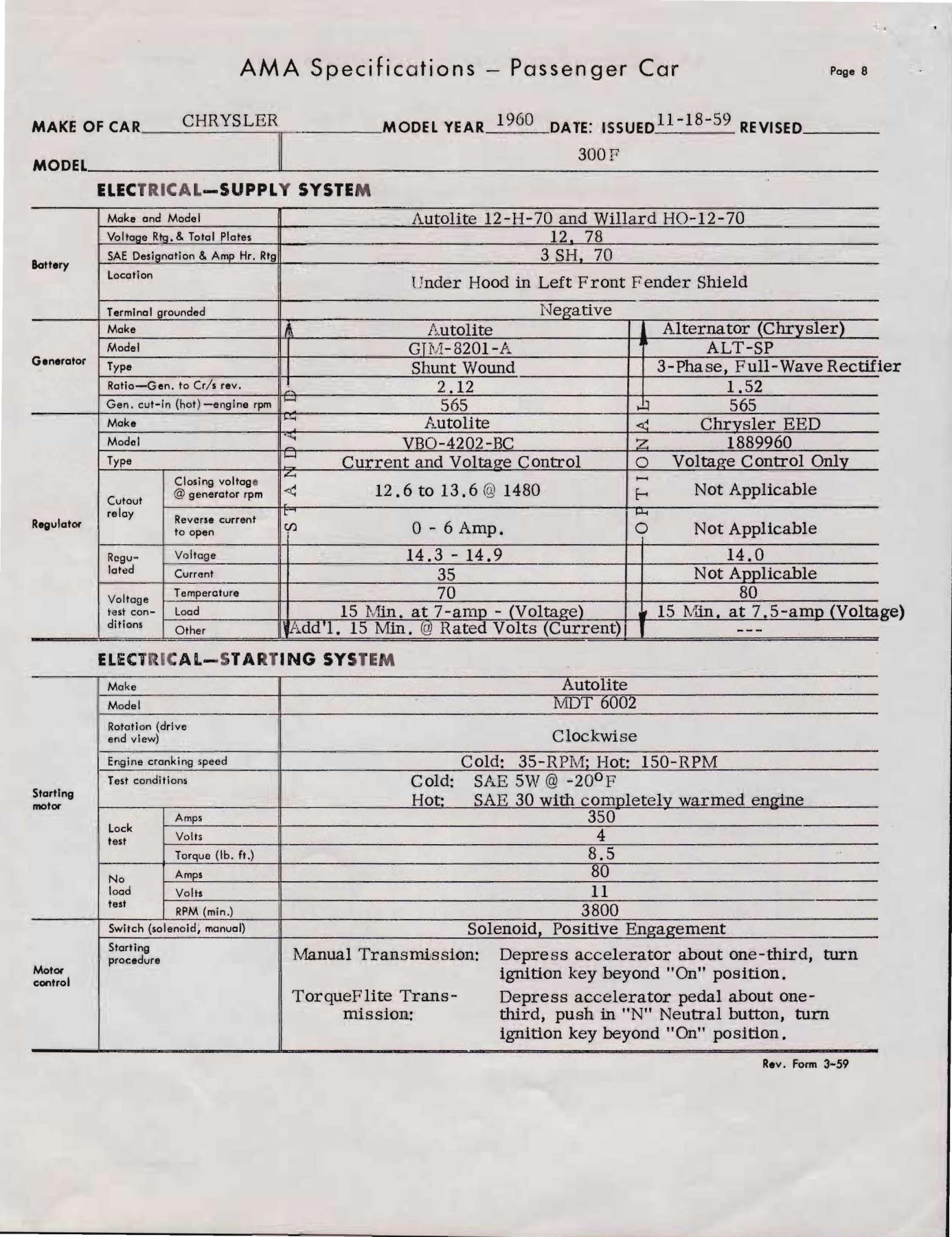 1960 Chrysler 300F AMA Specs-10