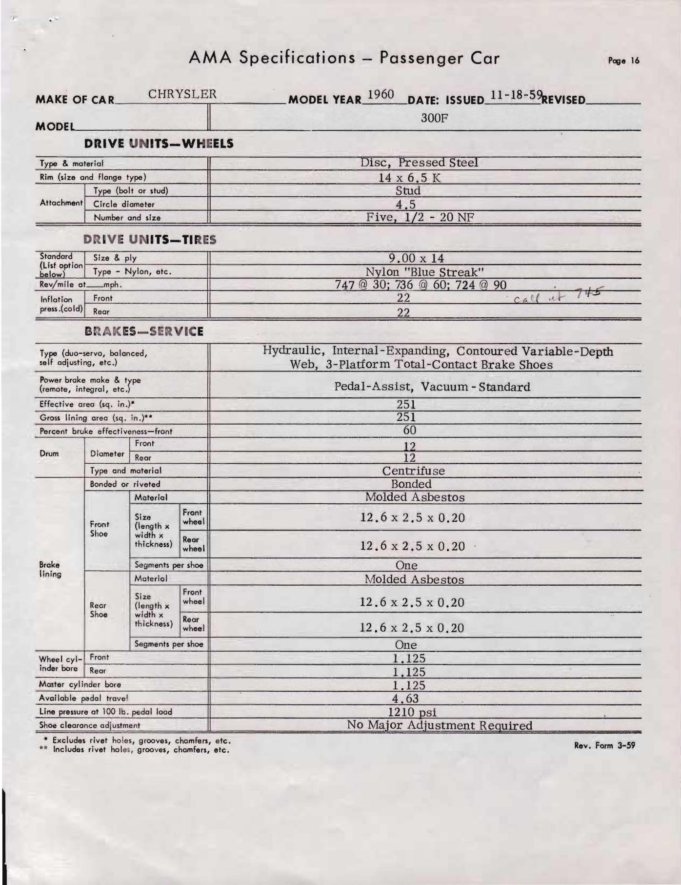 1960 Chrysler 300F AMA Specs-19