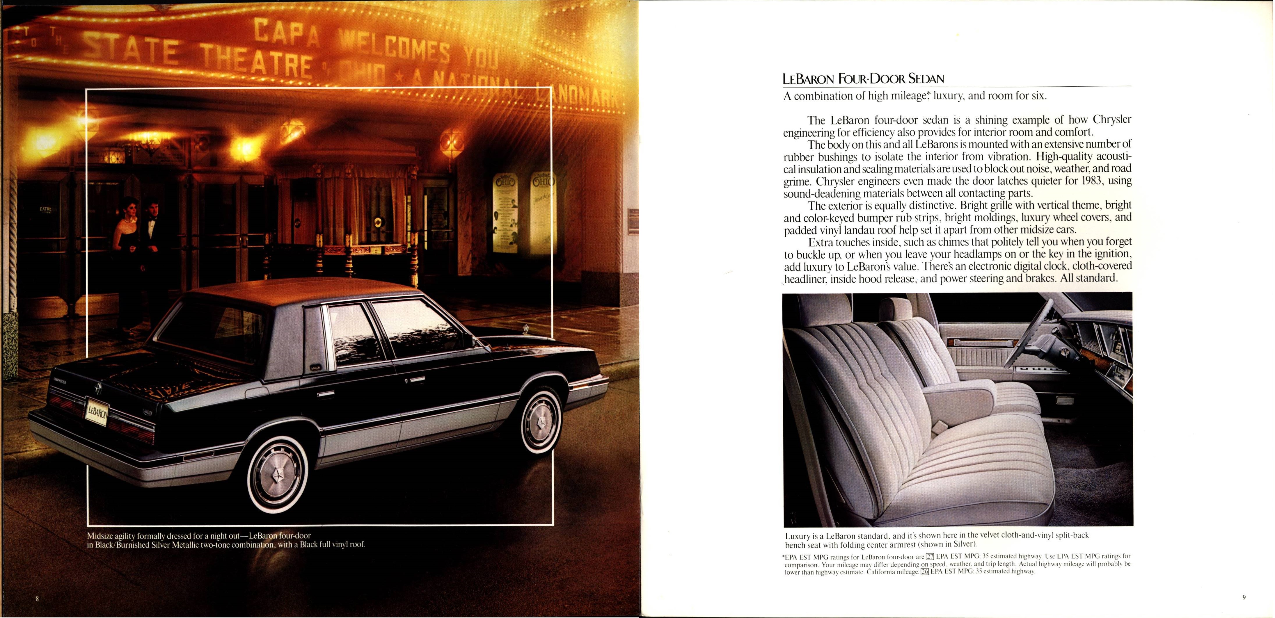 1983 Chrysler LeBaron Brochure 08-09