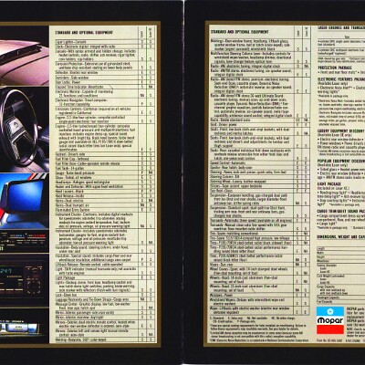 1985 Chrysler Laser Brochure 14-15