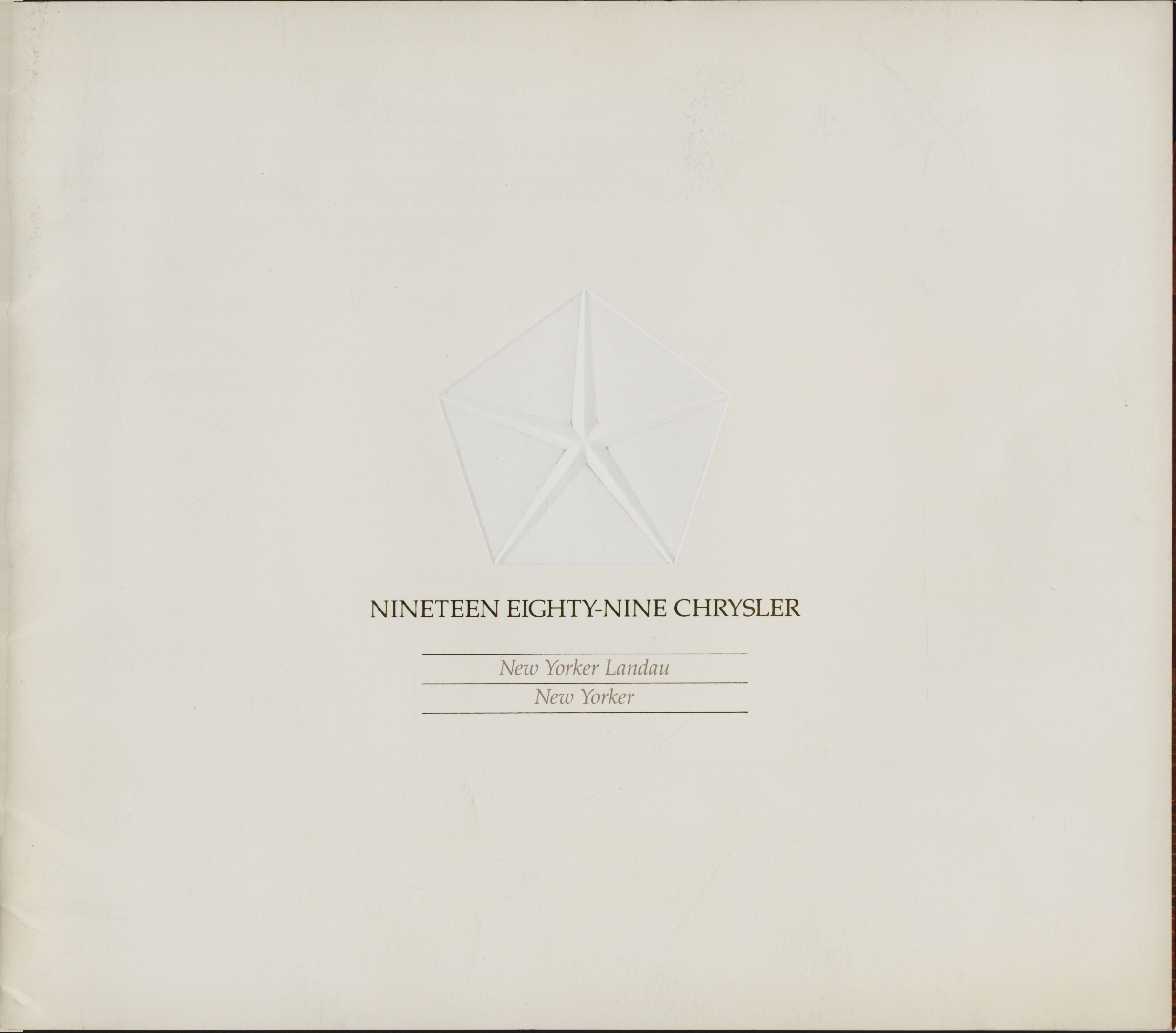 1989 Chrysler New Yorker Brochure 01