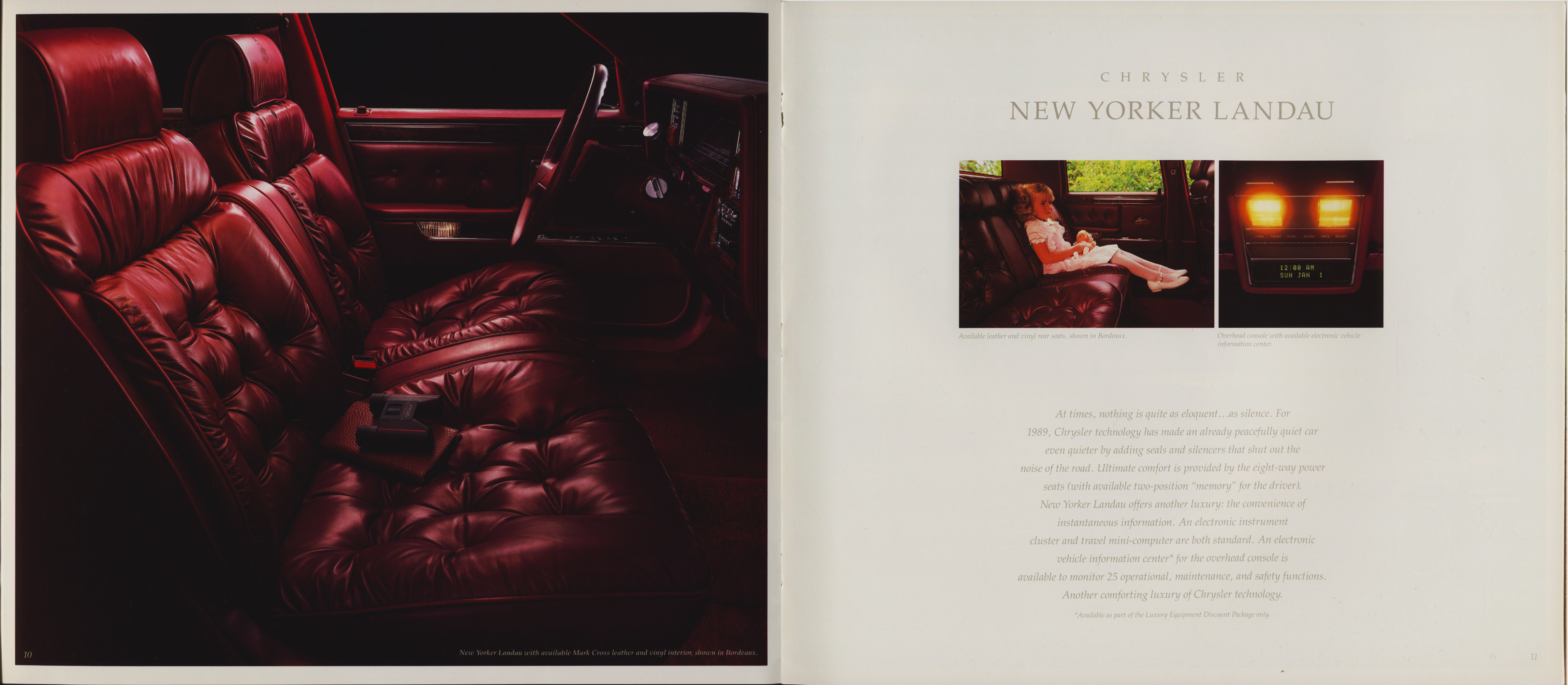 1989 Chrysler New Yorker Brochure 10-11