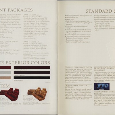 1989 Chrysler New Yorker Brochure 18-19