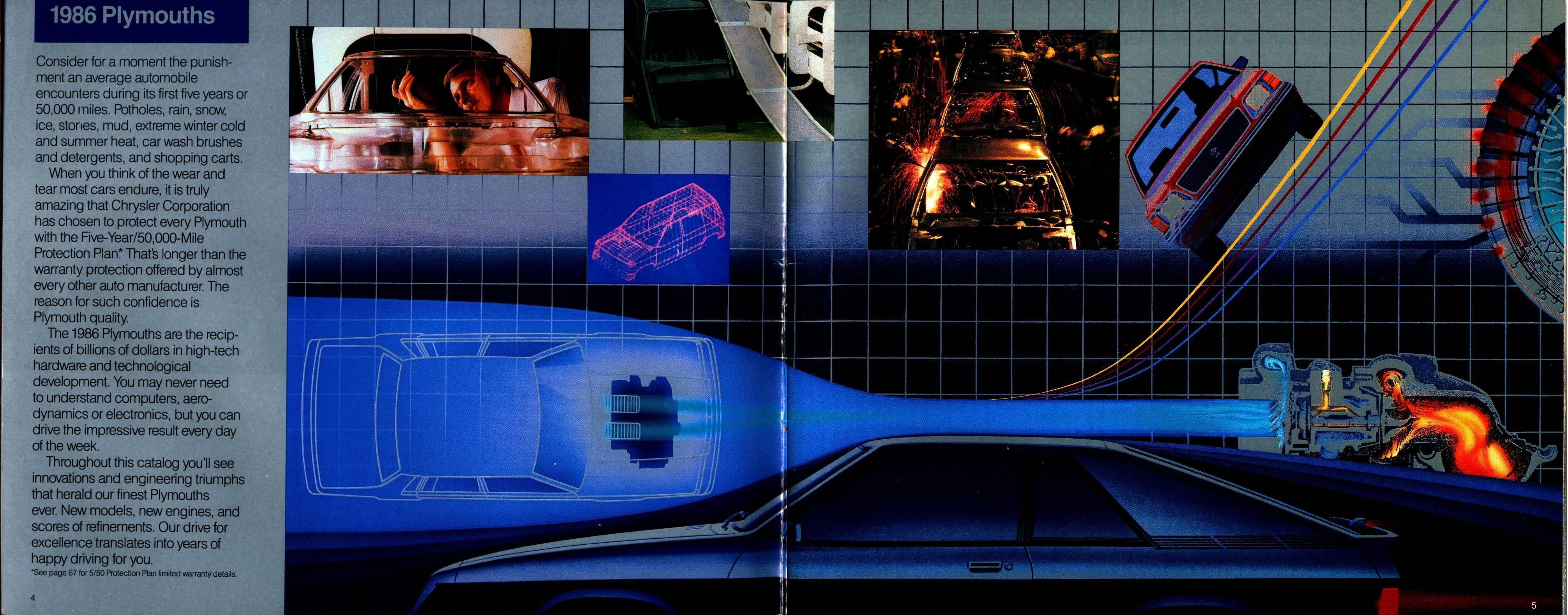 1986 Plymouth Full Line Prestige Brochure 04-05