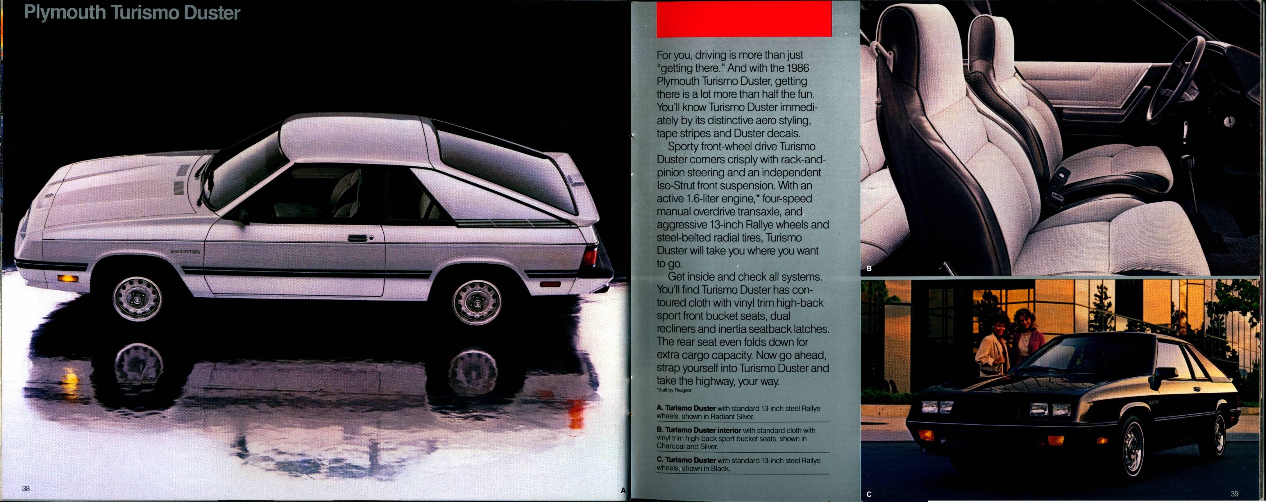 1986 Plymouth Full Line Prestige Brochure 38-39