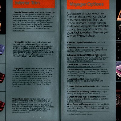 1986 Plymouth Full Line Prestige Brochure 16-17