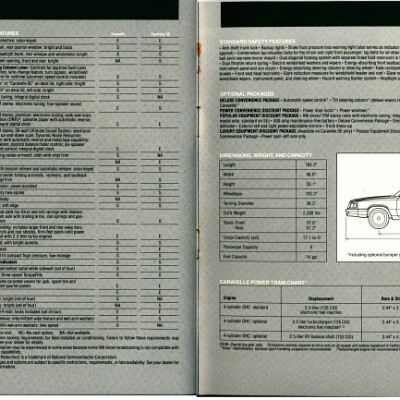 1986 Plymouth Full Line Prestige Brochure 58-59