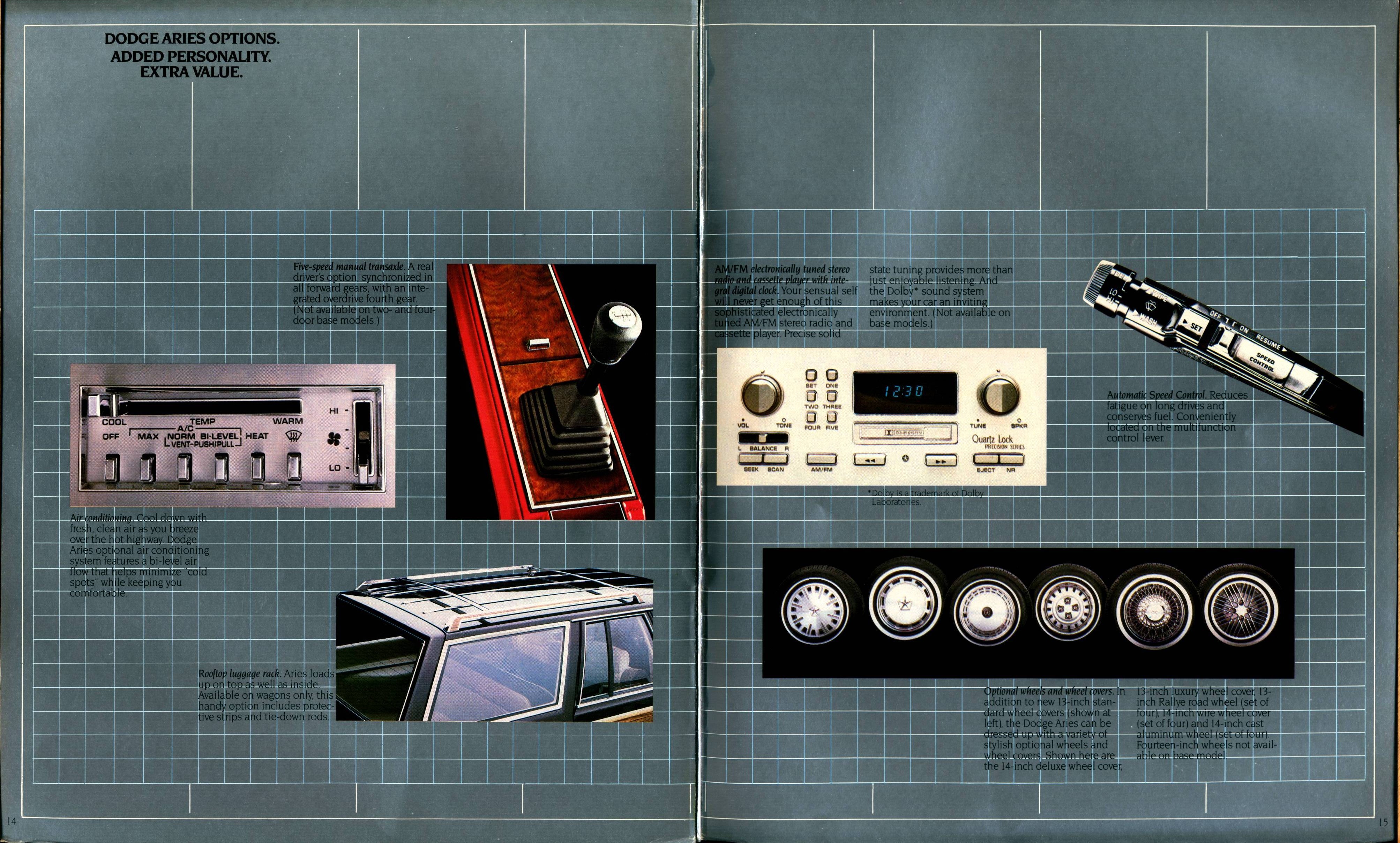 1984 Dodge Aries Brochure 14-15
