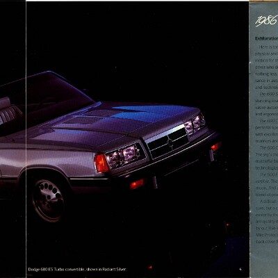 1986 Dodge 600 Brochure 03-04-05