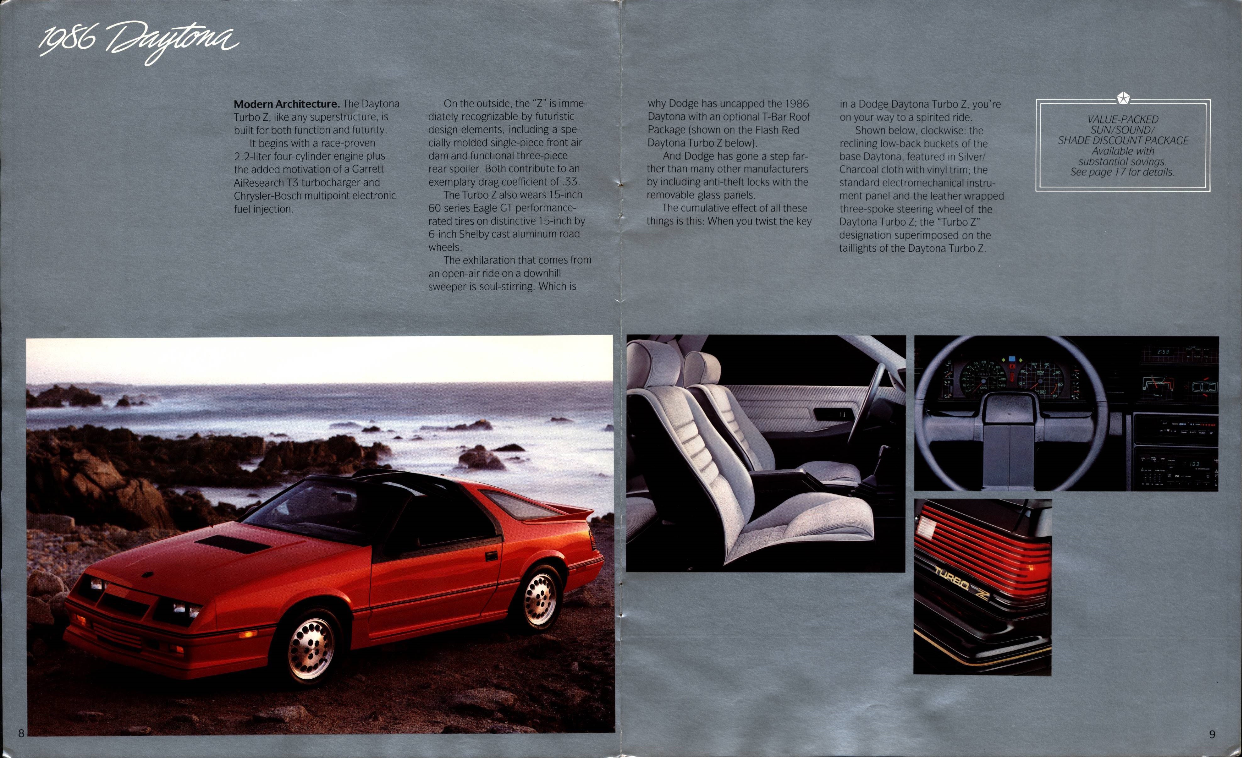 1986 Dodge Daytona Brochure 08-09