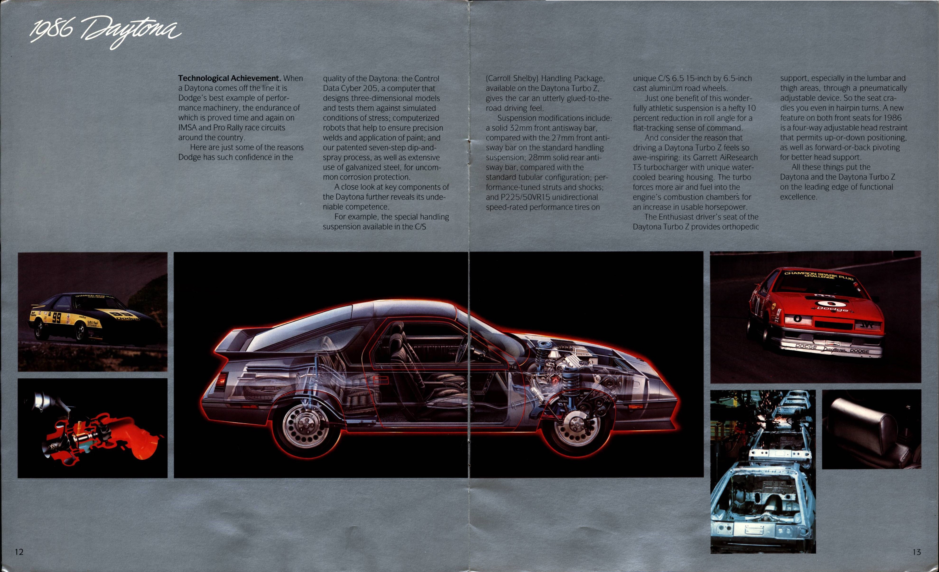 1986 Dodge Daytona Brochure 12-13