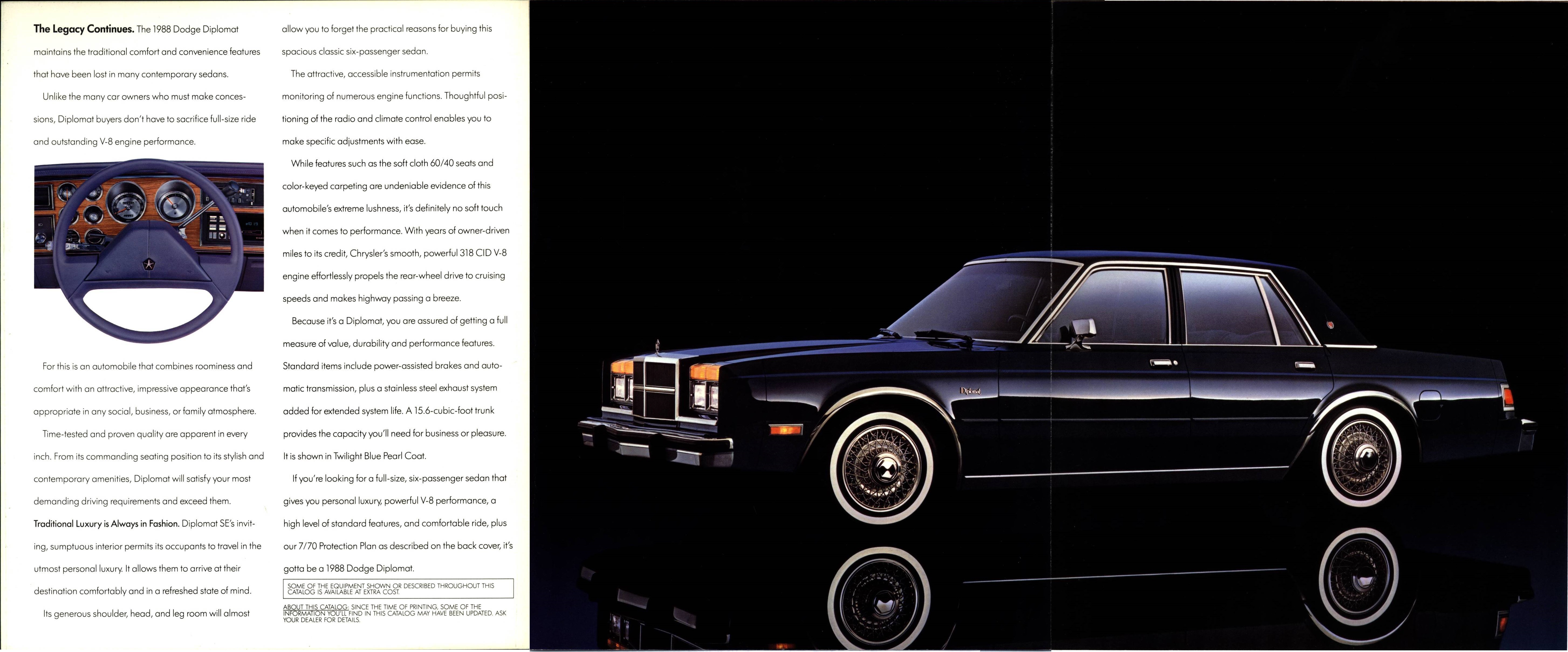 1988 Dodge Diplomat Brochure 02-03-04
