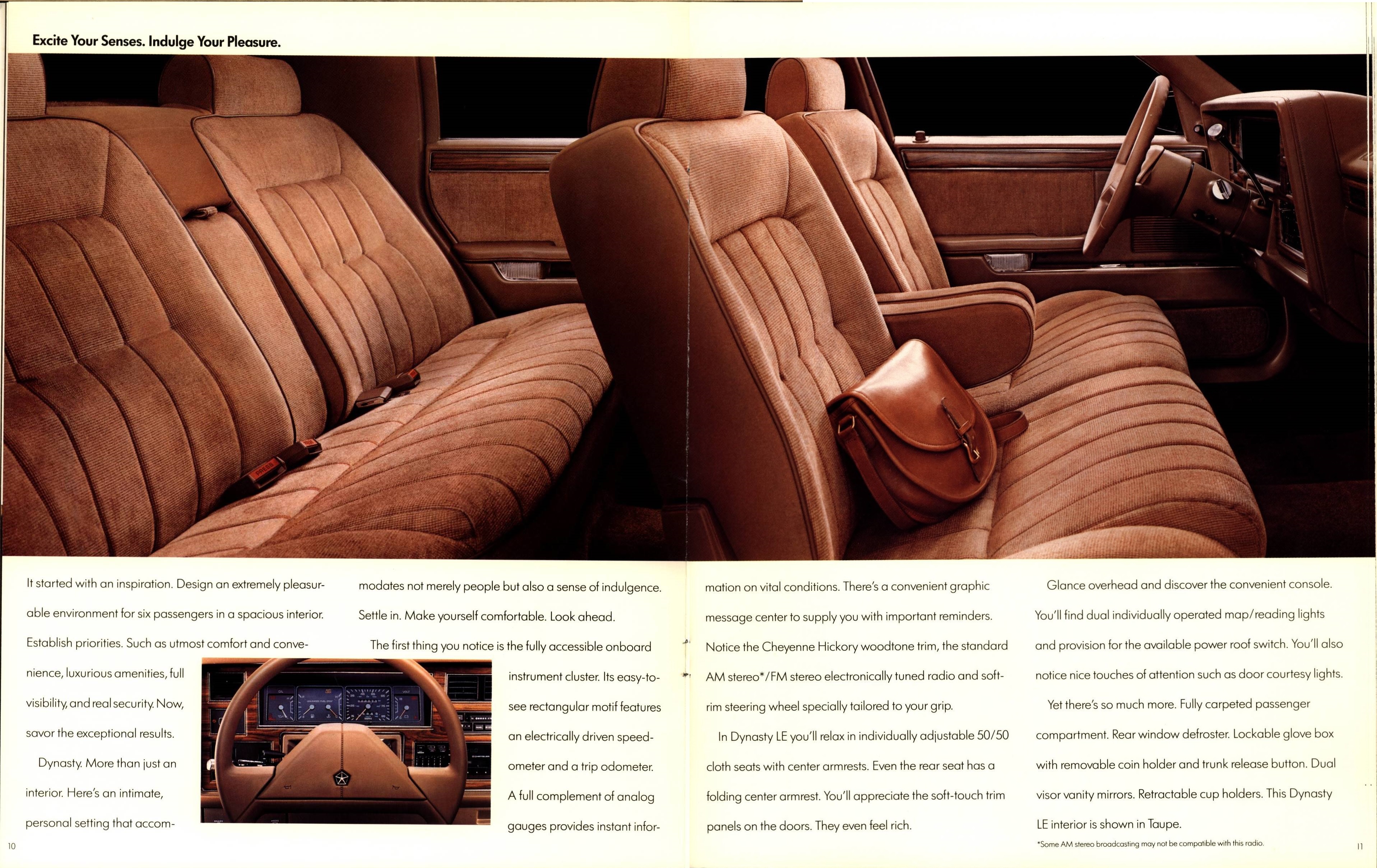 1988 Dodge Dynasty Brochure 10-11