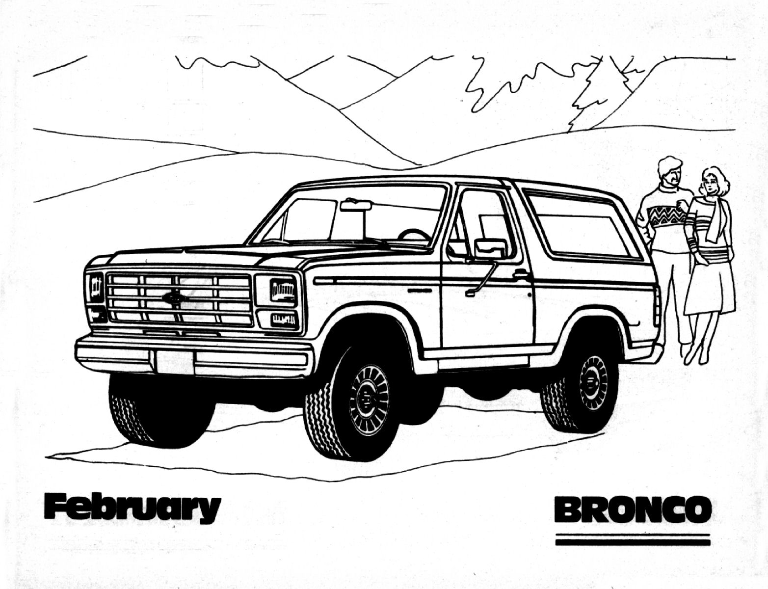 ford bronco coloring pages