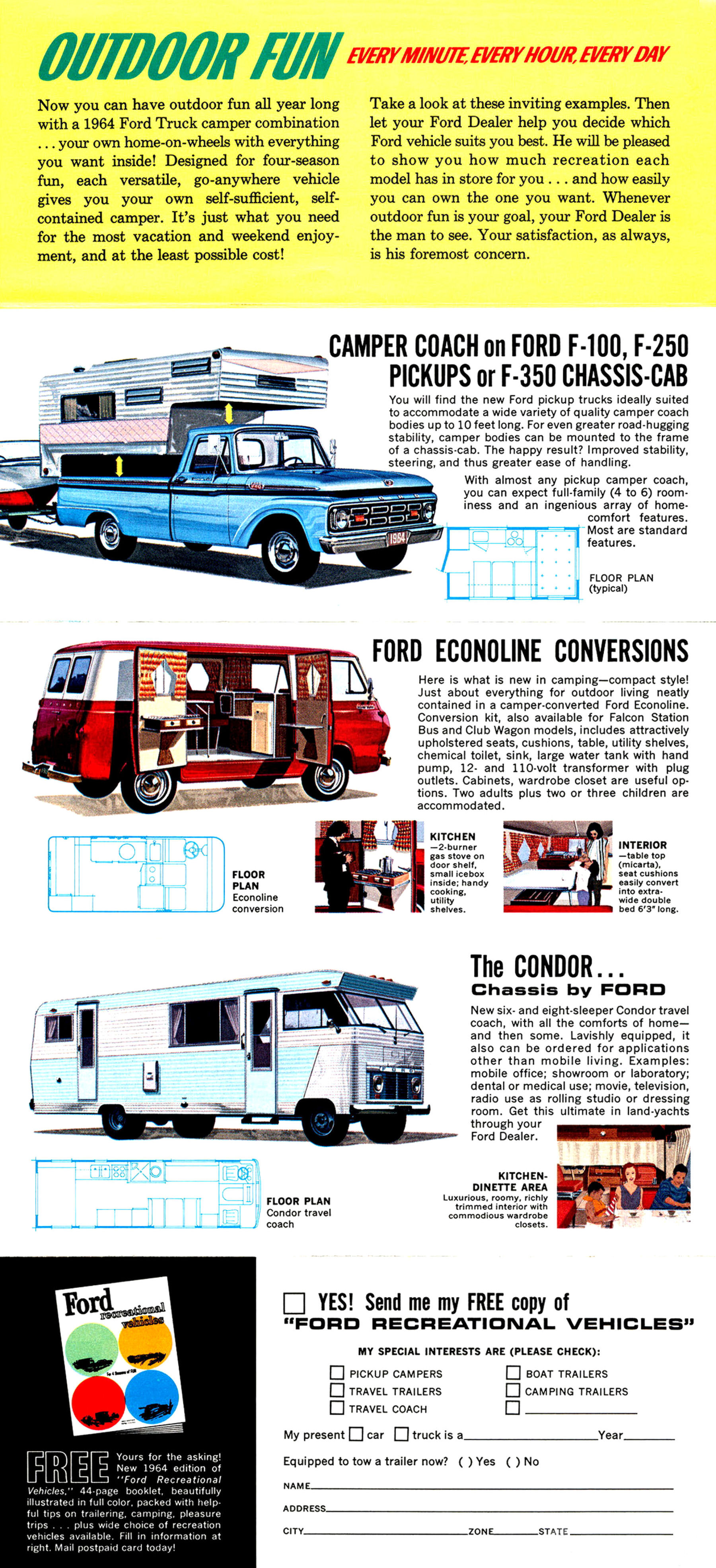 1964 Ford Recreational Vehicles Folder-Side B