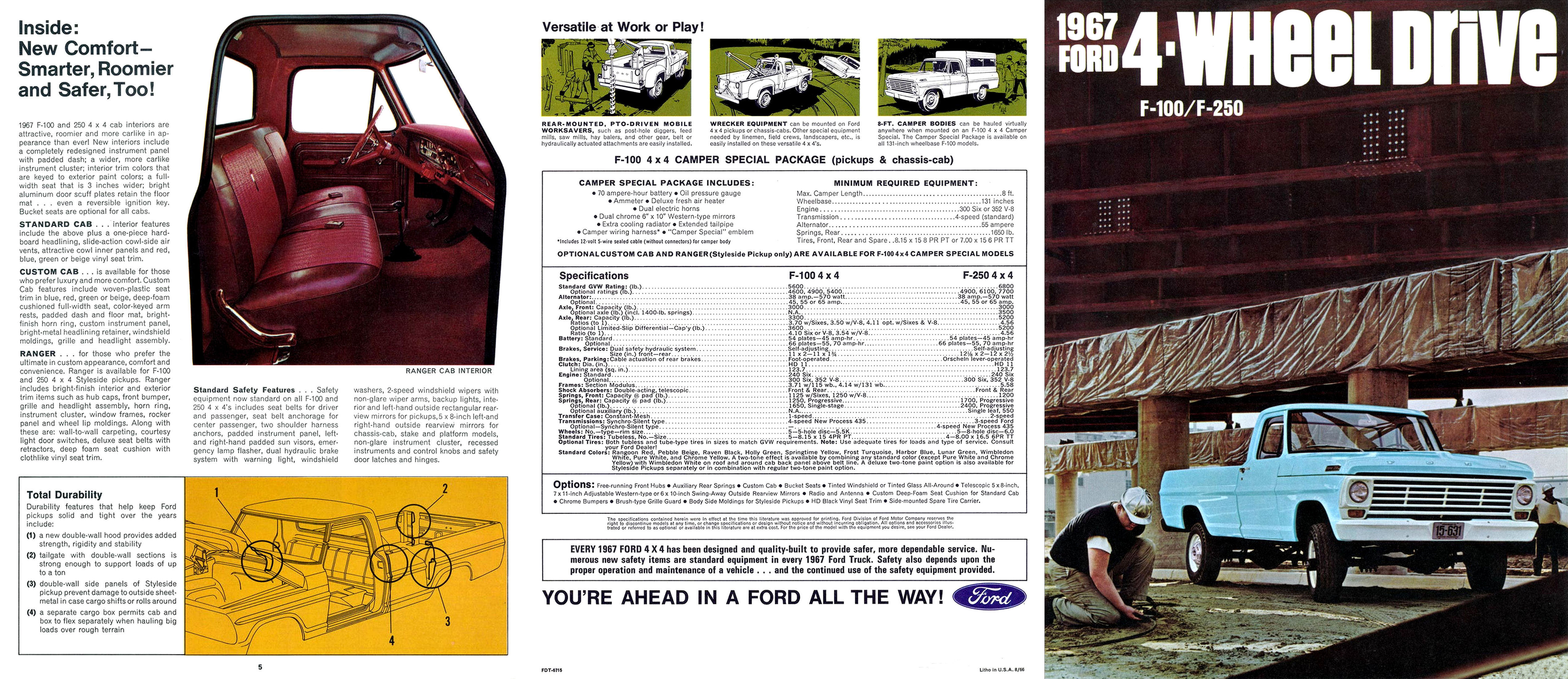 1967 Ford F-100 F-250 4WD Trucks-Side A