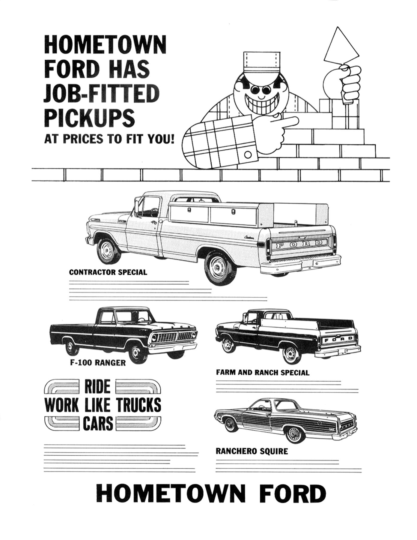 1970 Ford Truck Ad Clipart Book-12