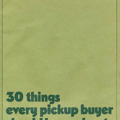 1973 Ford Pickup Facts Mailer
