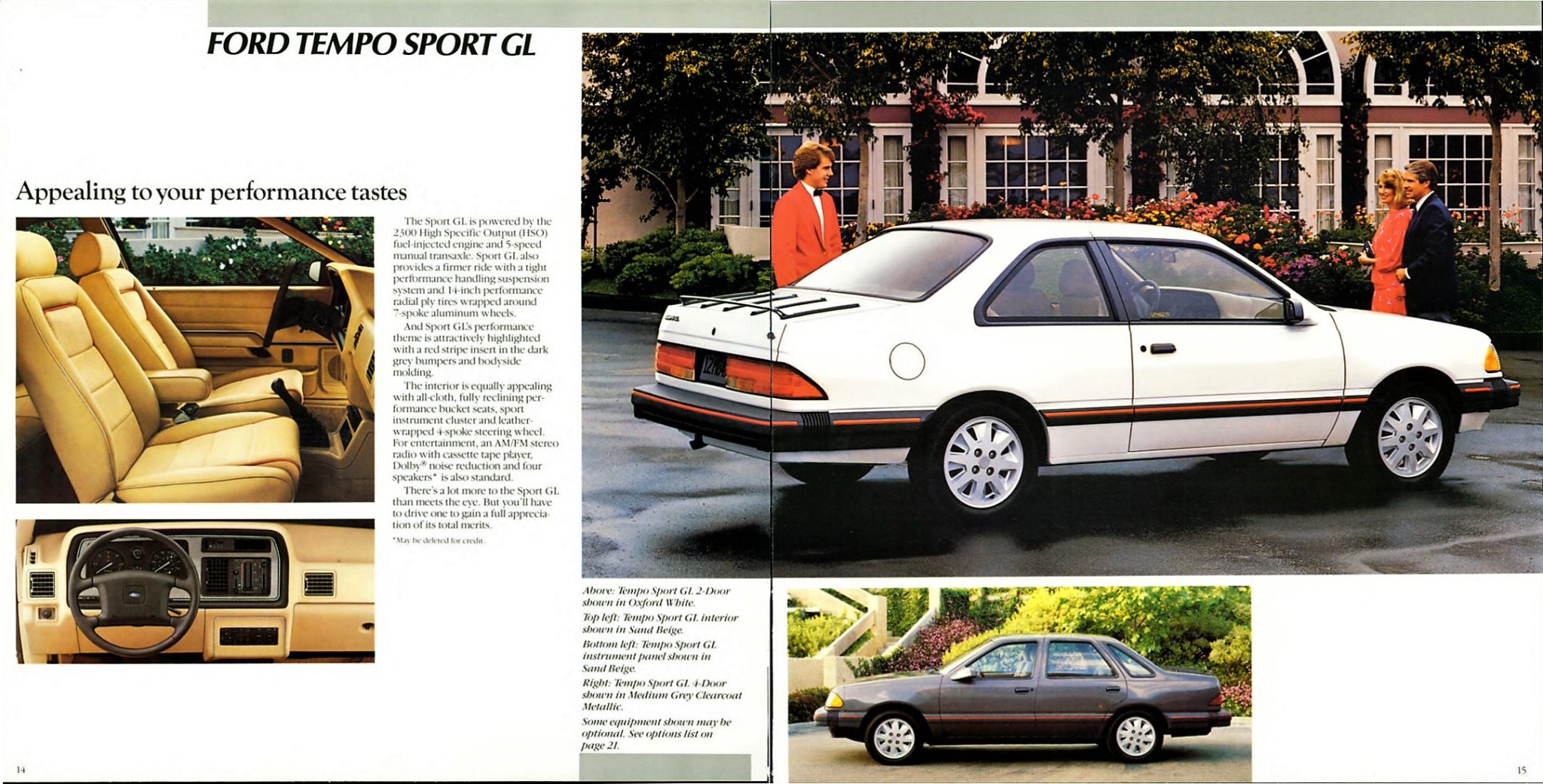 1986 Ford Tempo Brochure 14-15