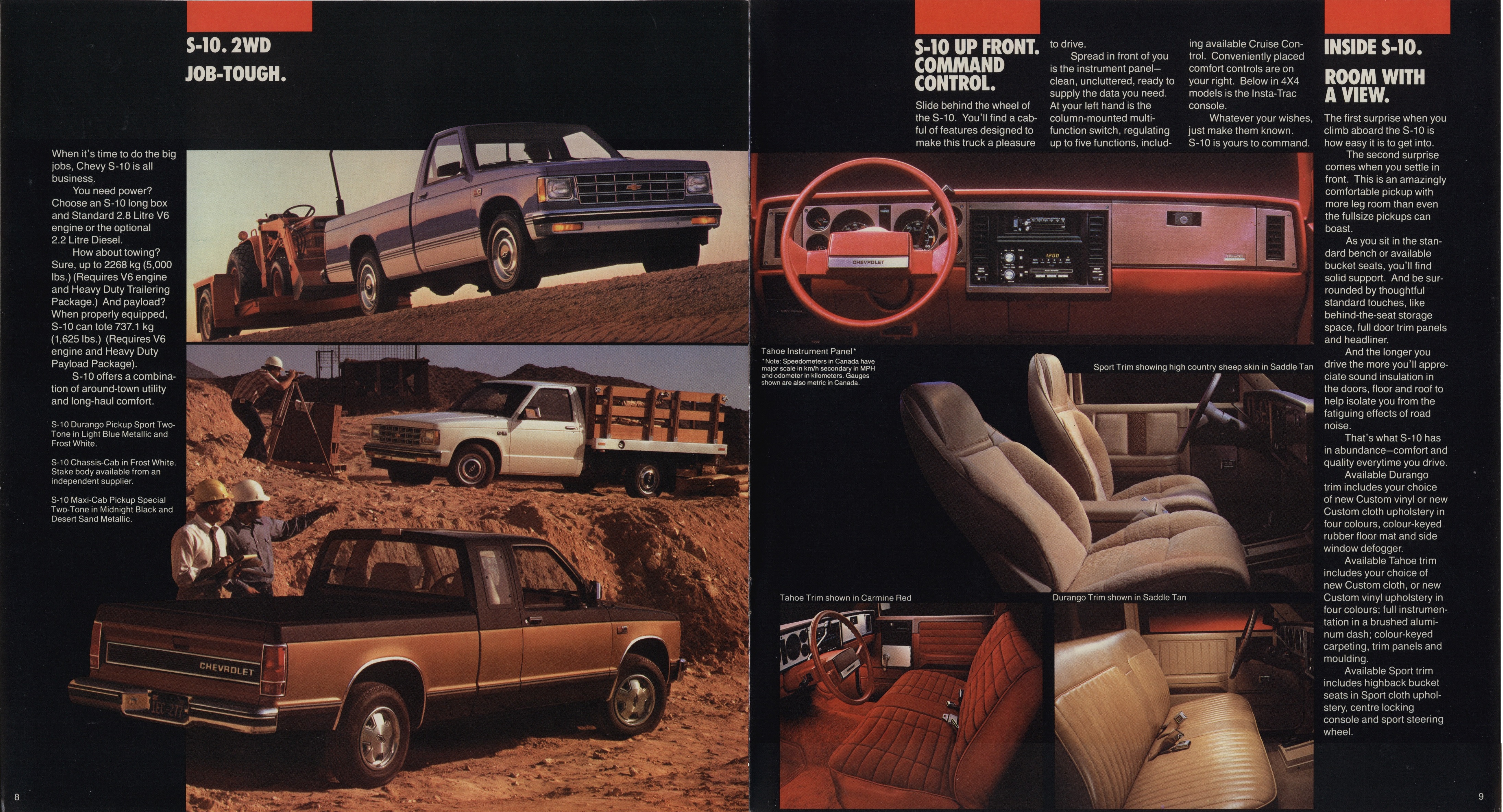 1985 Chevrolet S-10 Pickup Brochure Canada 08-09