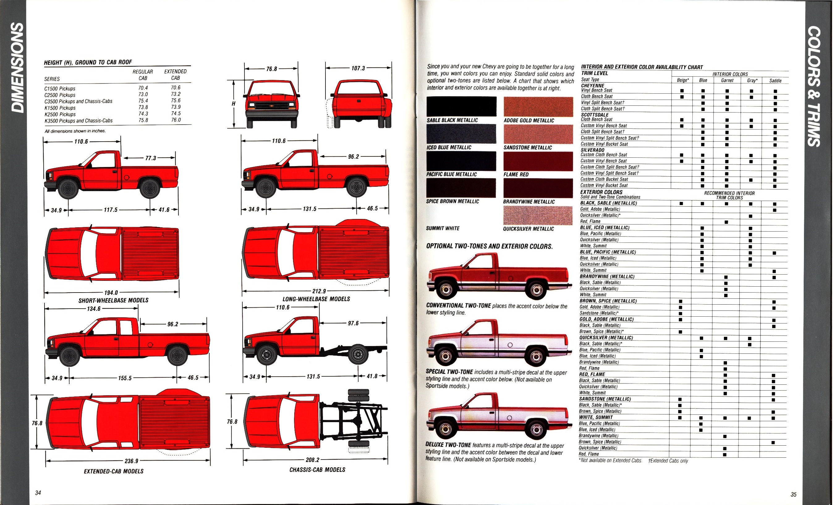 1988 Chevrolet Full Size Pickup Brochure (Rev) 34-35