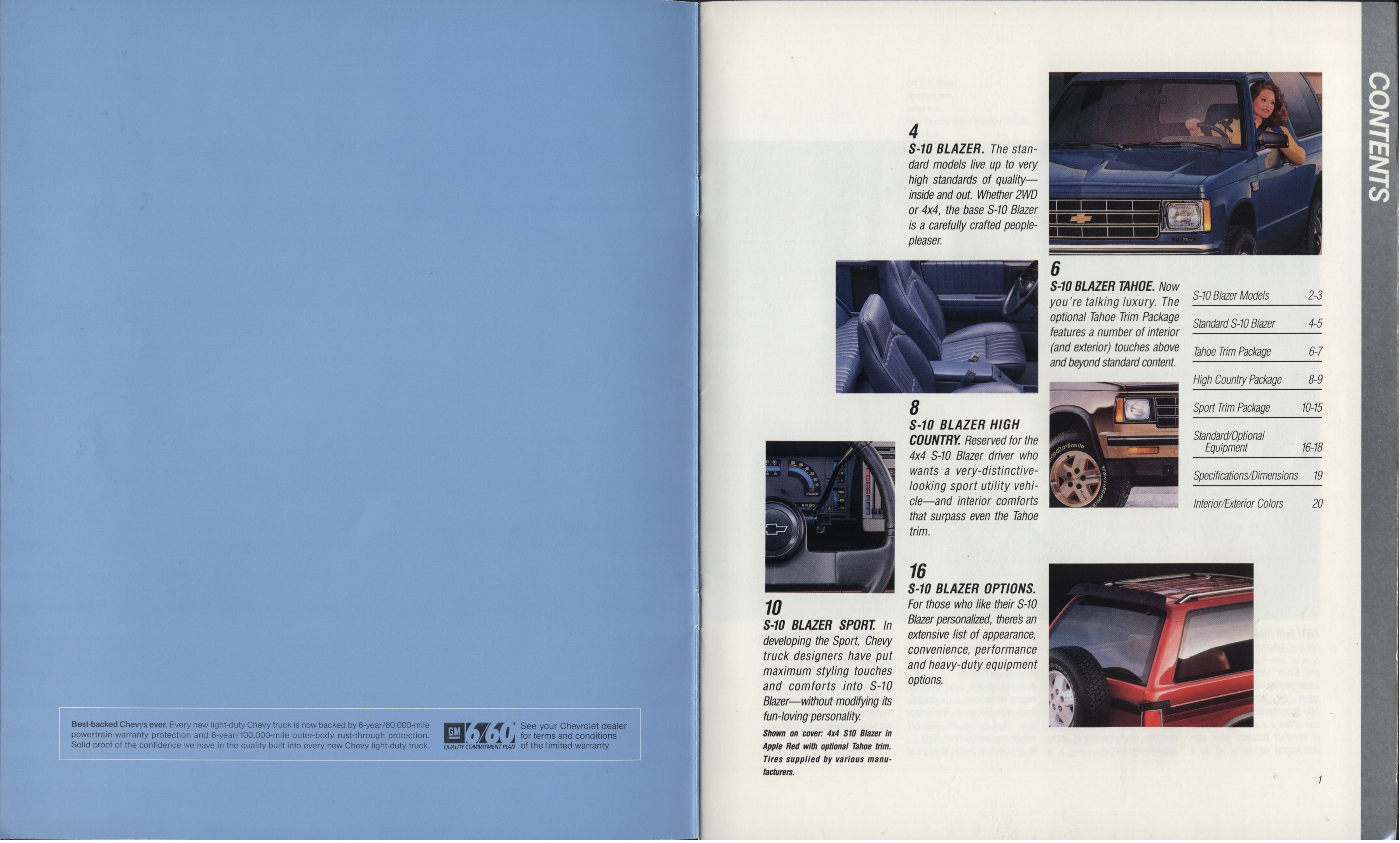 1988 Chevrolet S-10 Blazer Brochure 00a-01