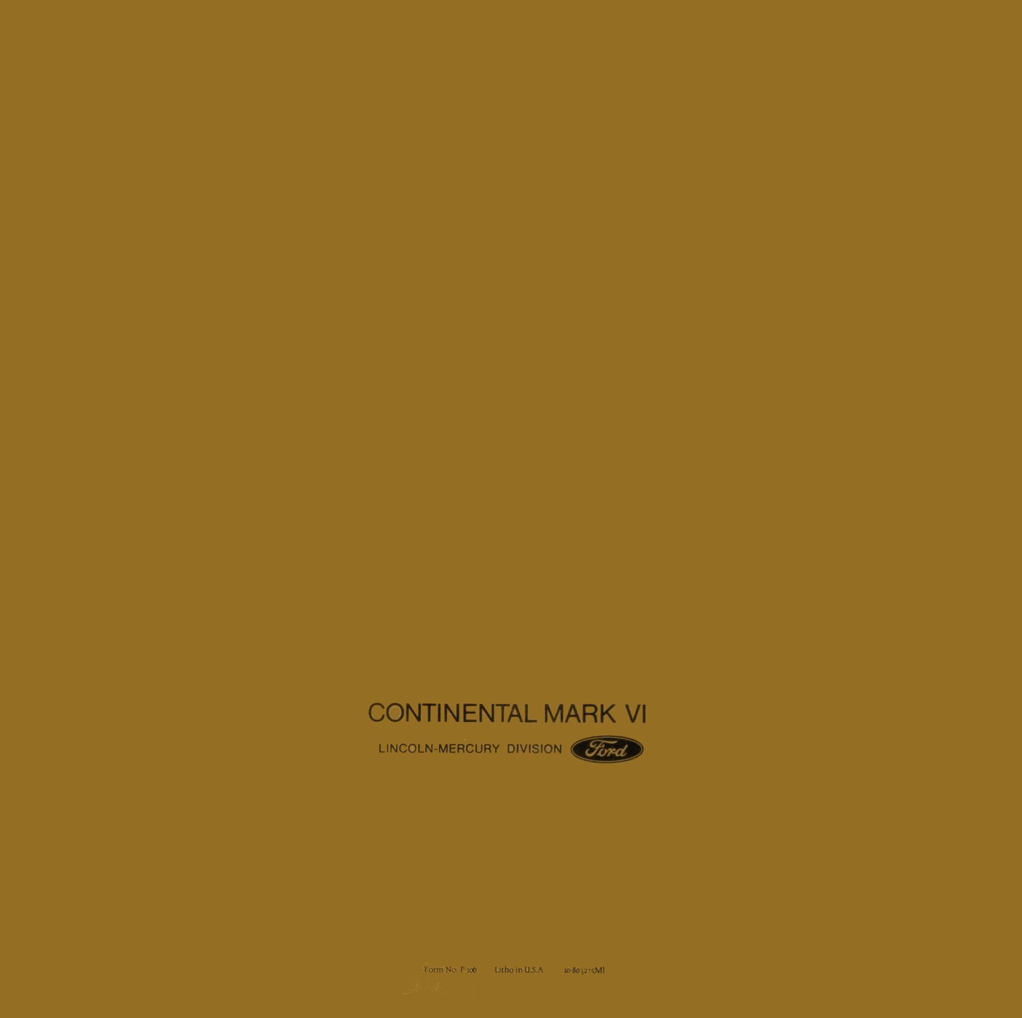 1981 Lincoln Continental Mark VI Brochure (Rev) 28