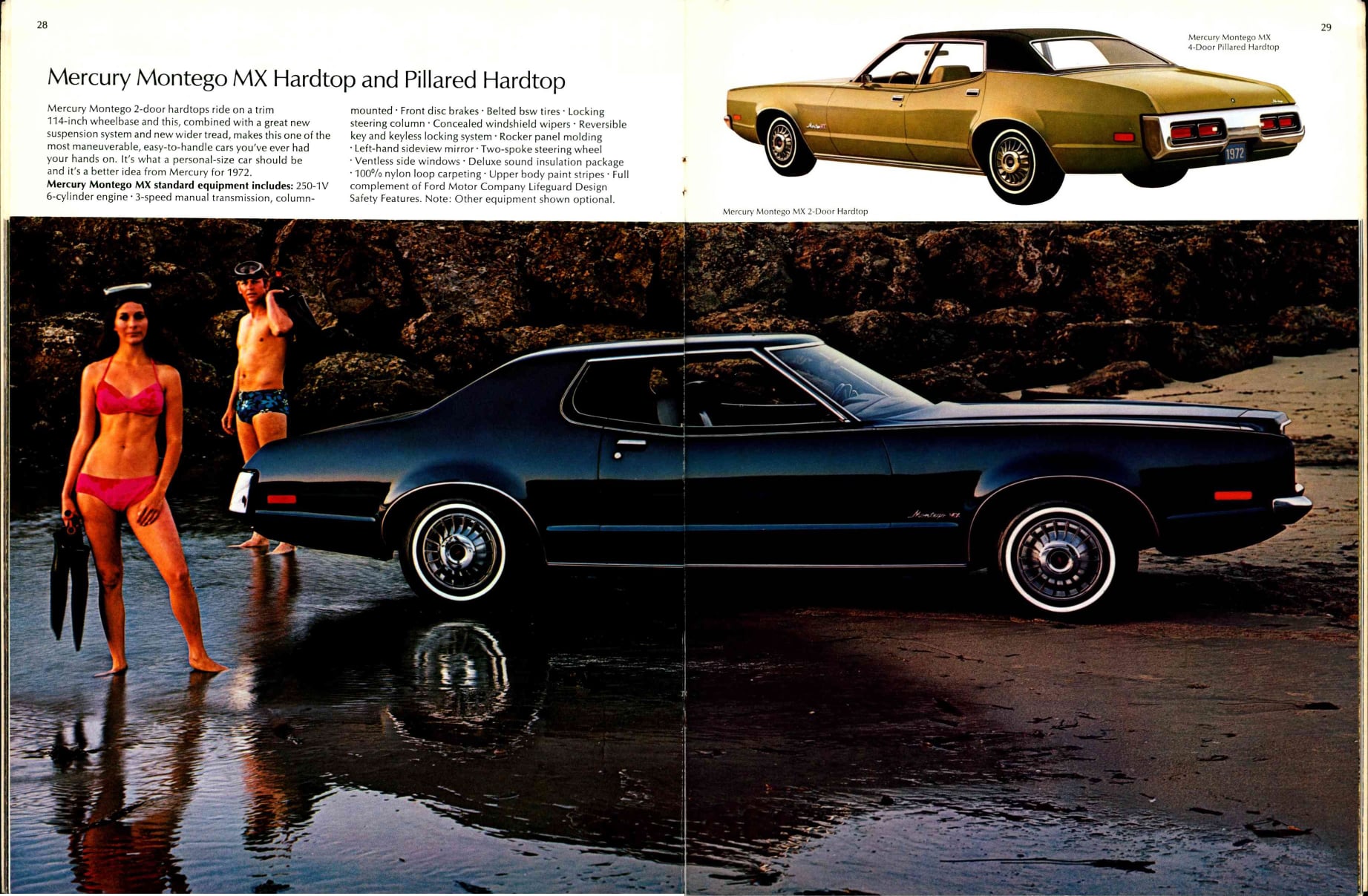 1972 Mercury Full Line Prestige Brochure 28-29