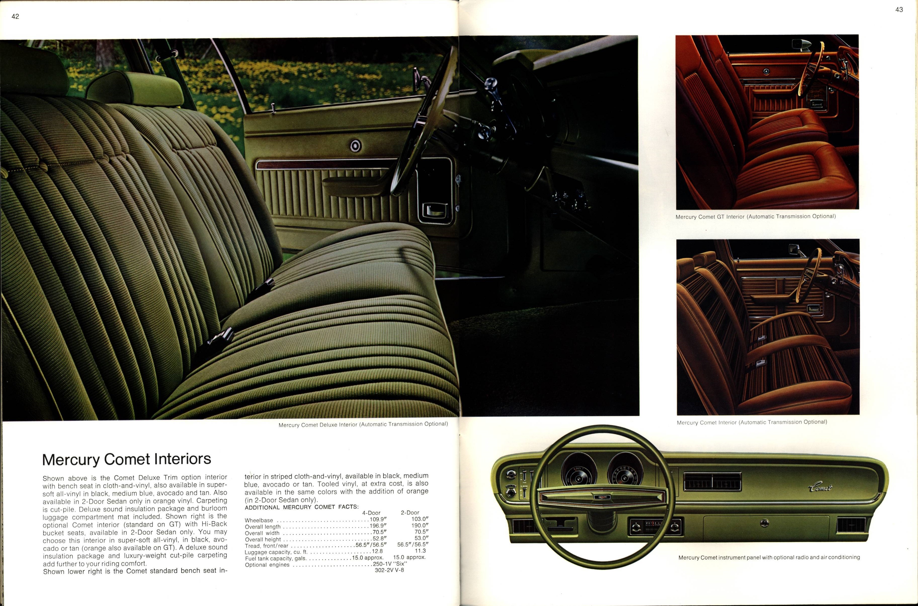 1974 Mercury Full Line Brochure 42-43