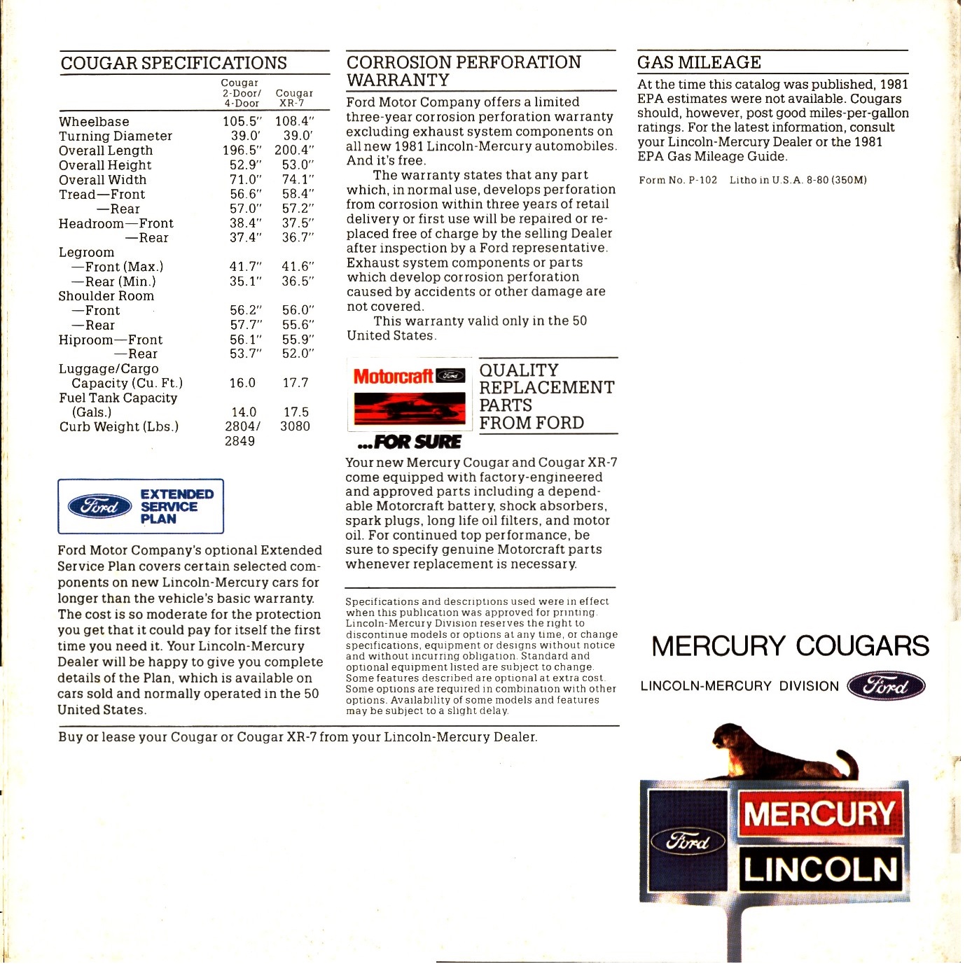 1981 Mercury Cougars Brochure-16