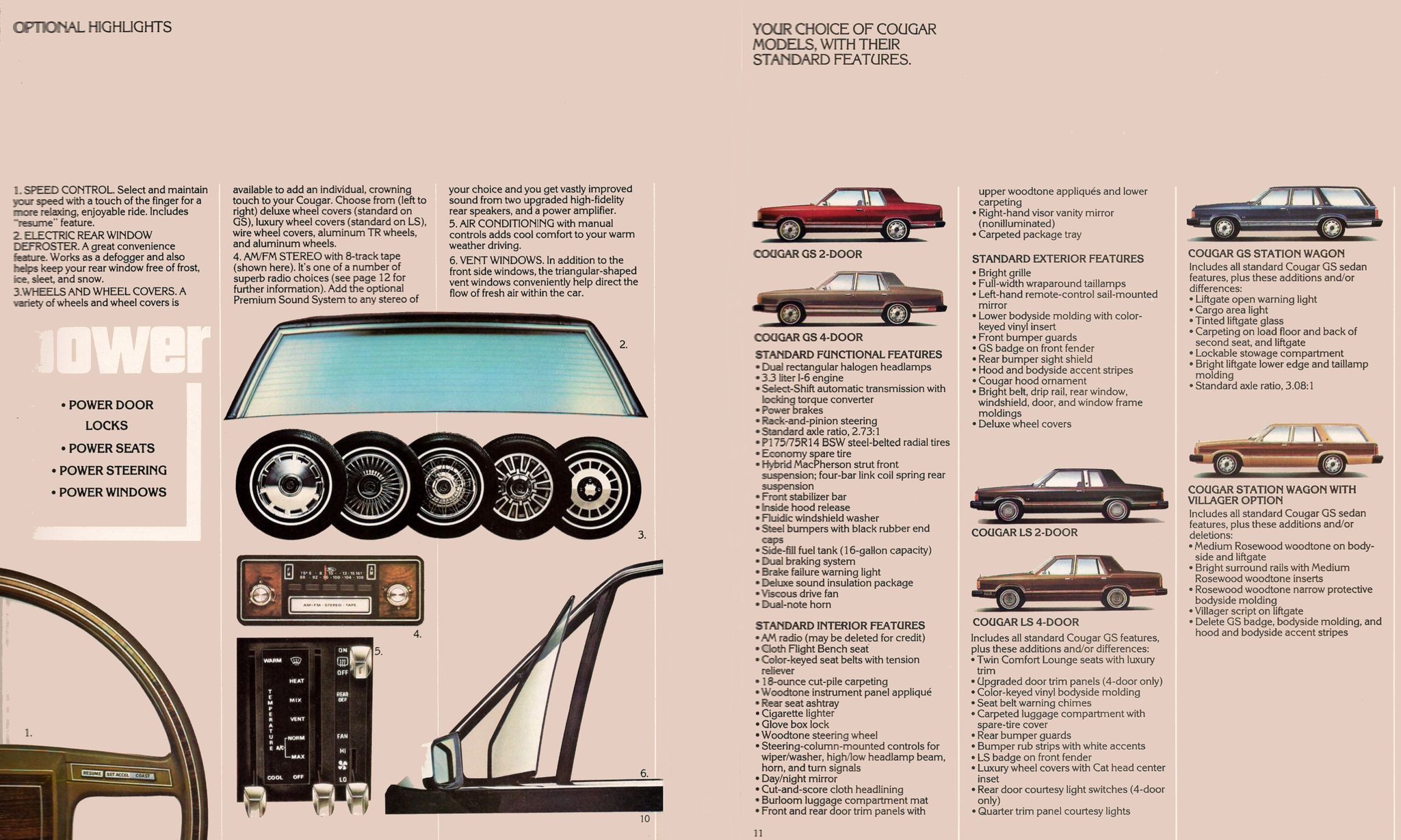1982 Mercury Cougar Brochure 10-11