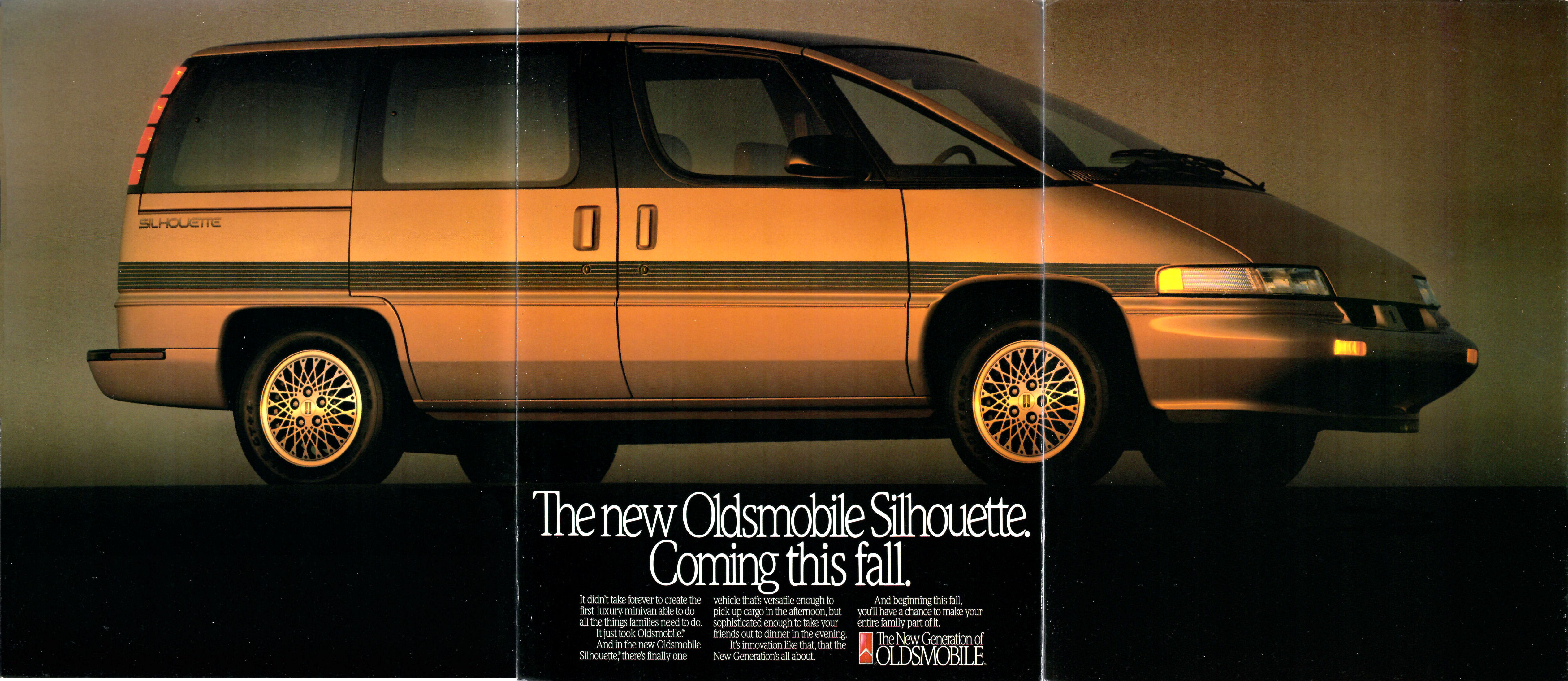 1990 Oldsmobile Silhouette Intro Foldout-02-03-04