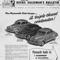 1947 Plymouth P15 Sales Guide