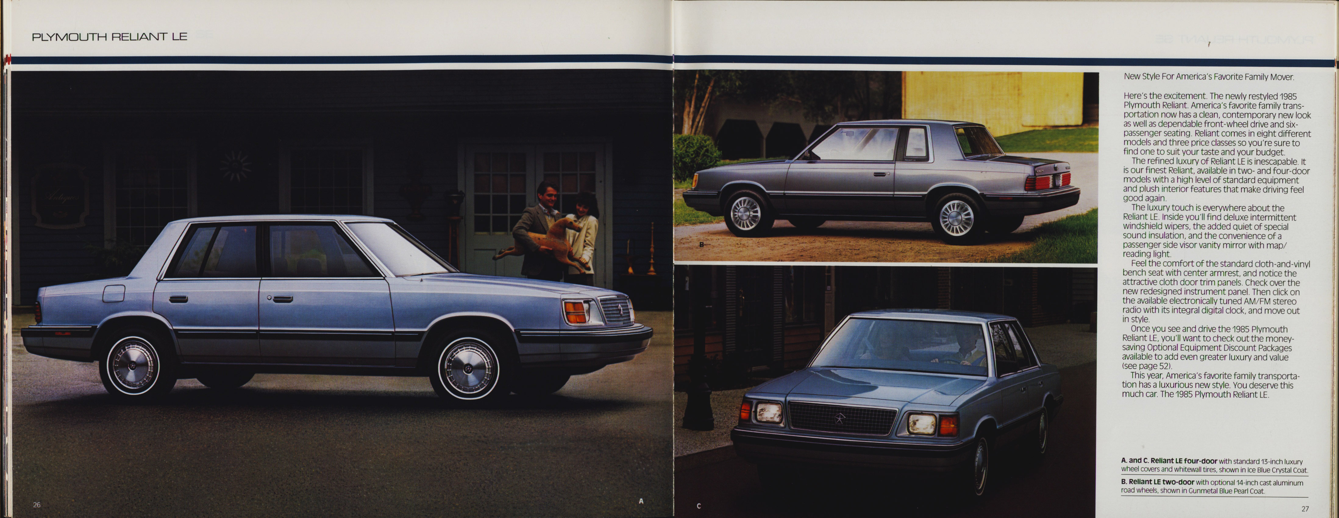 1985 Plymouth Full Prestige Brochure 26-27