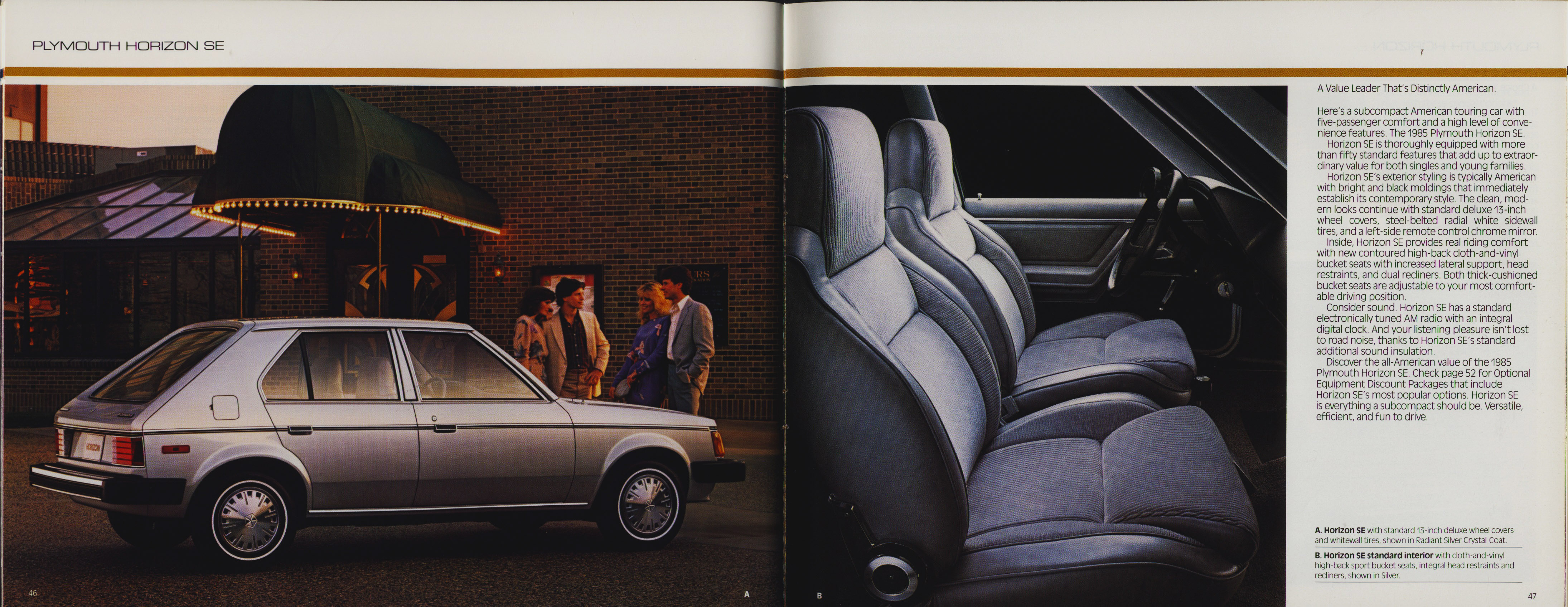 1985 Plymouth Full Prestige Brochure 46-47