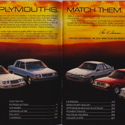 1985 Plymouth Full Prestige Brochure 02-03