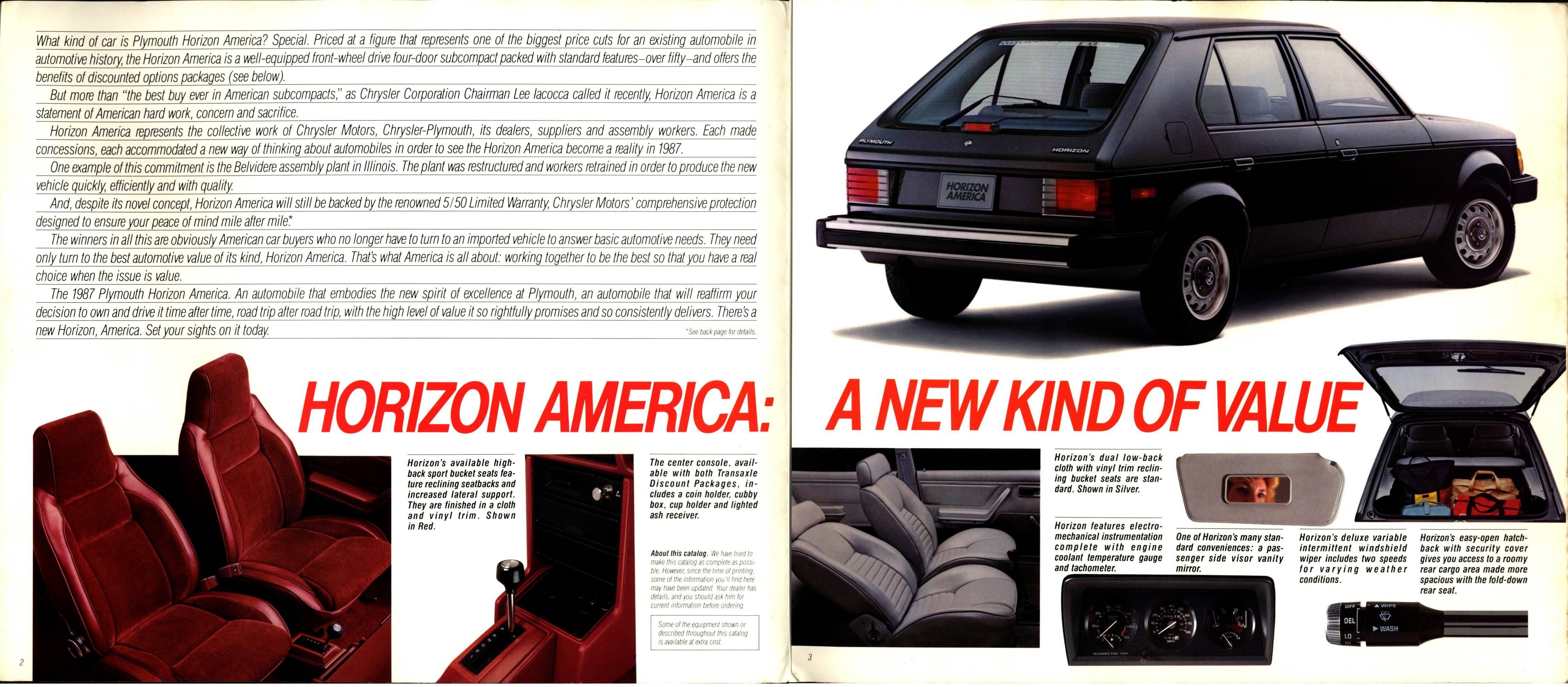 1987 Plymouth Horizon America Brochure 02-03