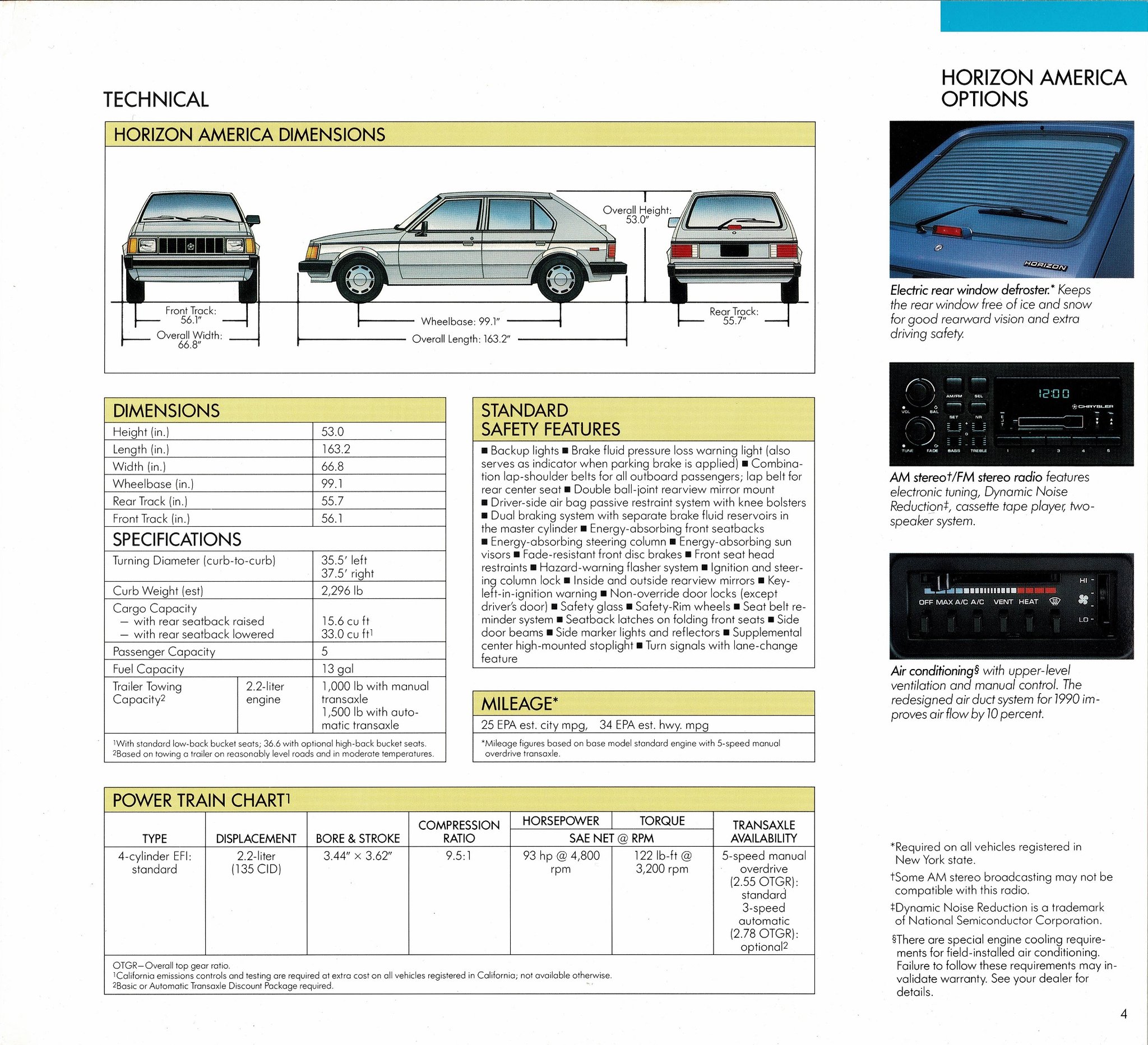 1990 Plymouth Horizion Brochure 04