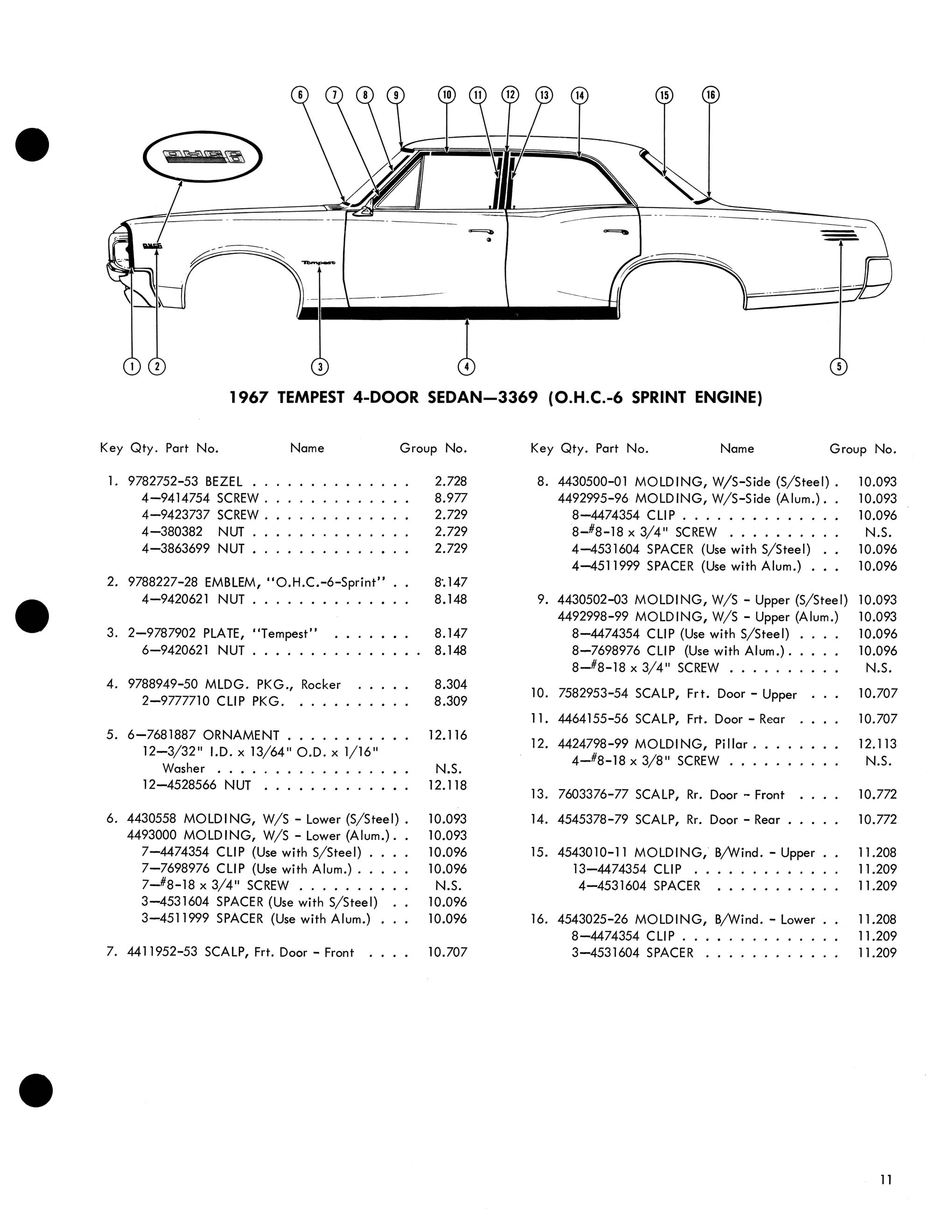 1967 Pontiac Molding and Clip Catalog-11