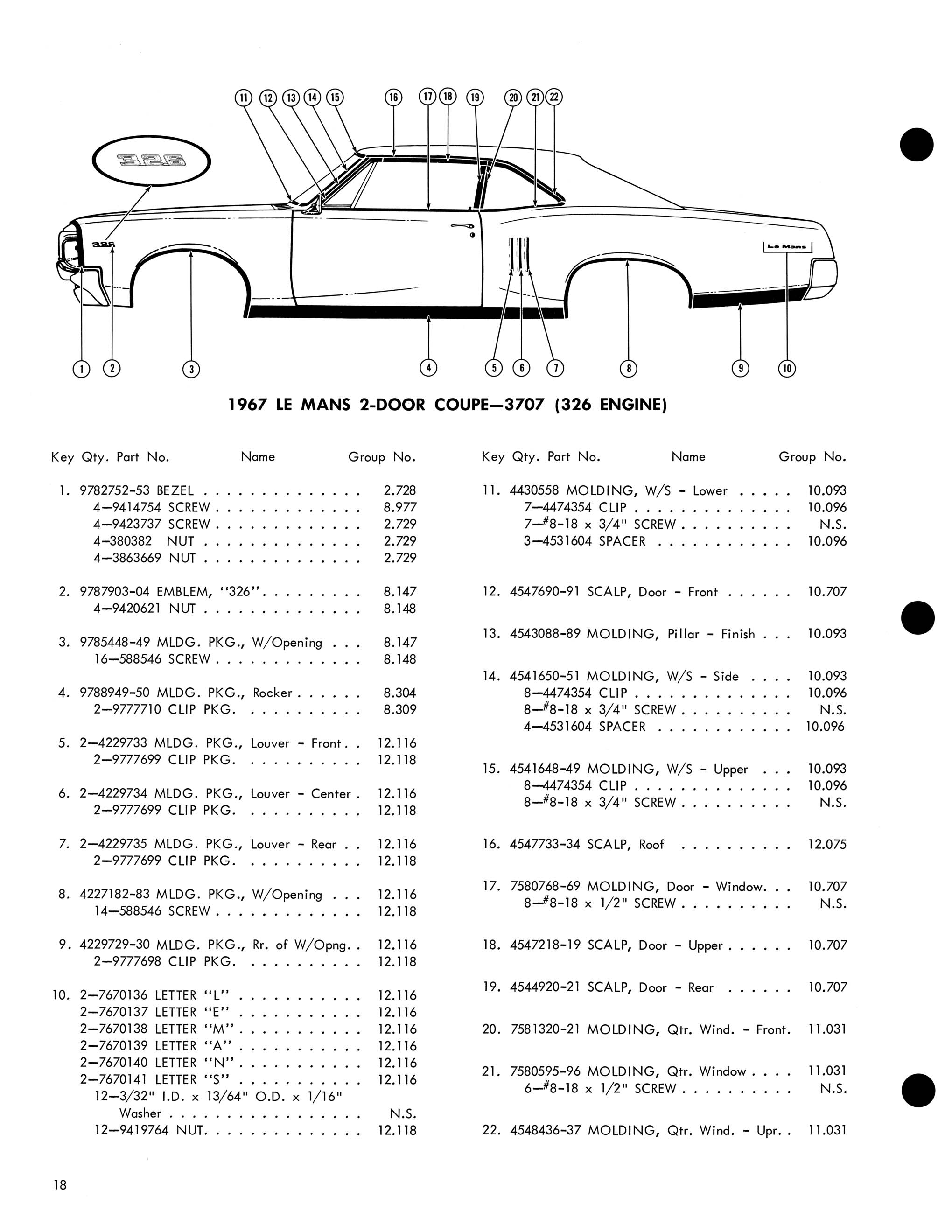 1967 Pontiac Molding and Clip Catalog-18