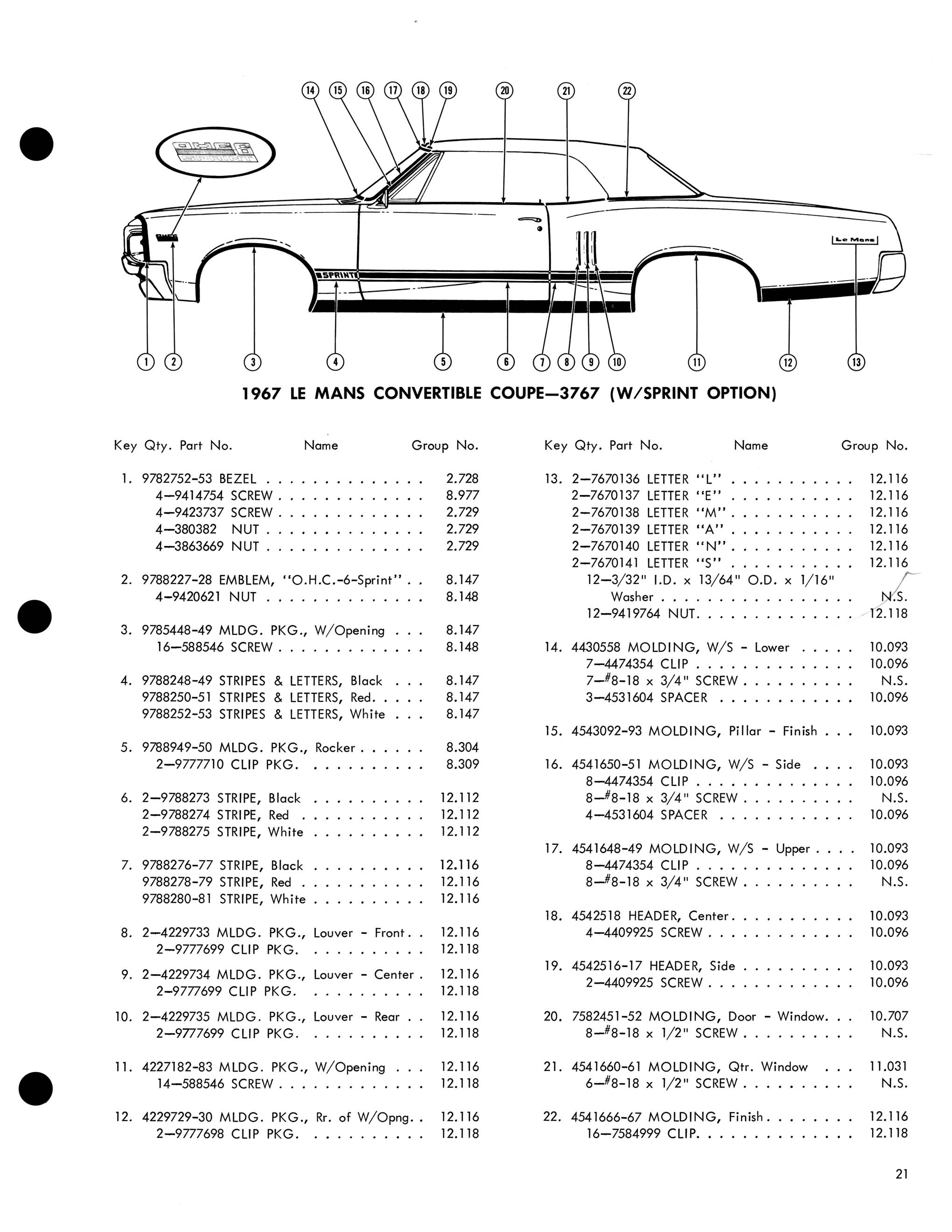 1967 Pontiac Molding and Clip Catalog-21