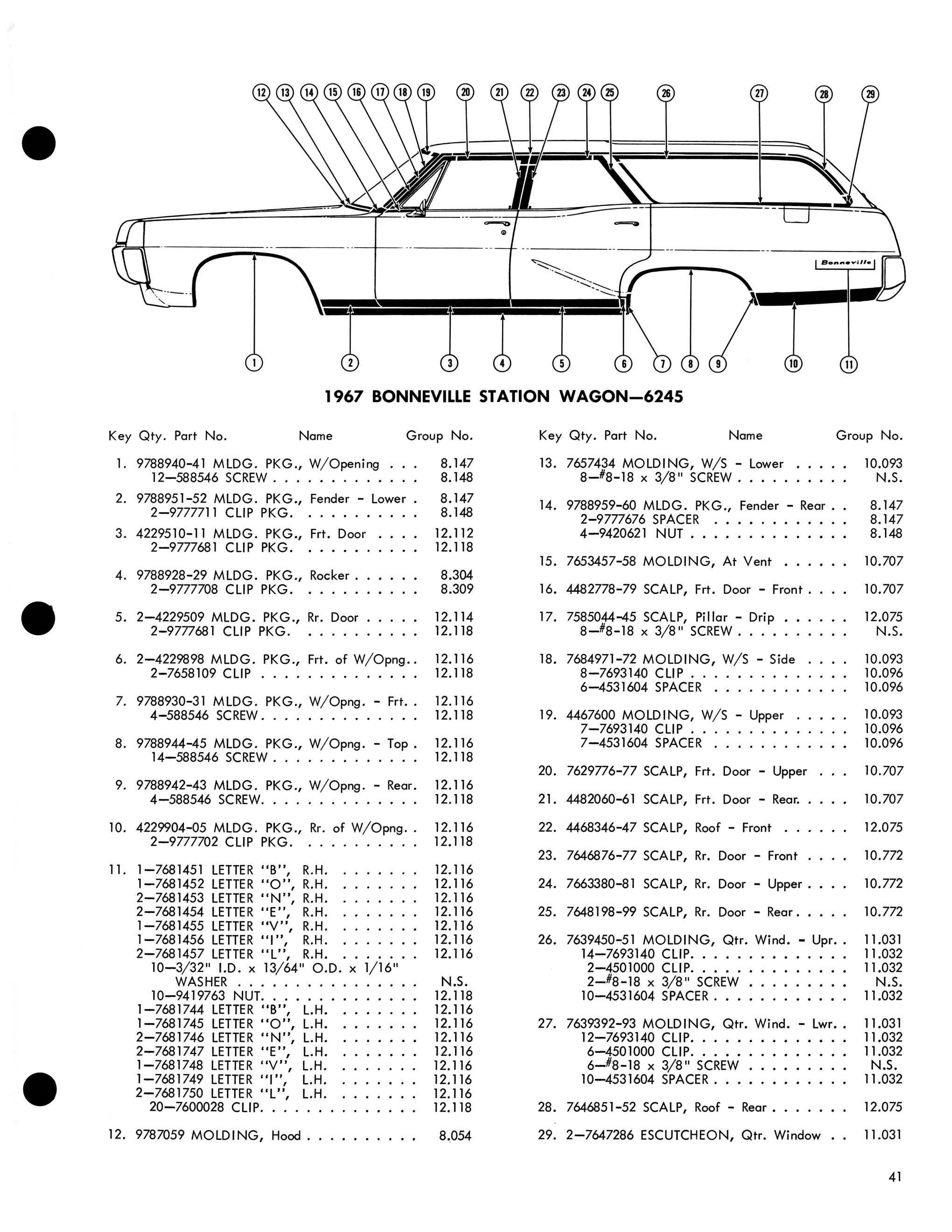 1967 Pontiac Molding and Clip Catalog-41