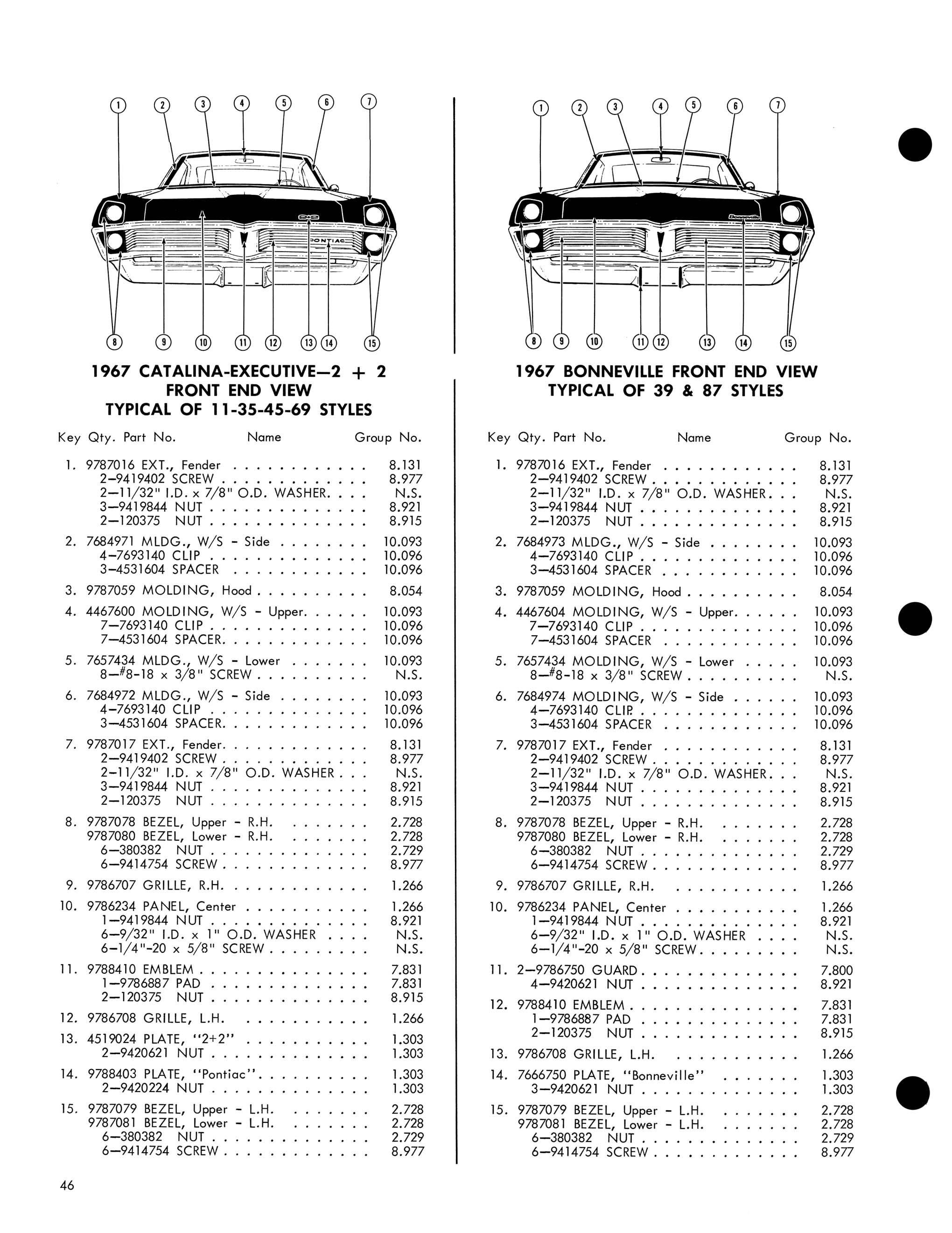 1967 Pontiac Molding and Clip Catalog-46