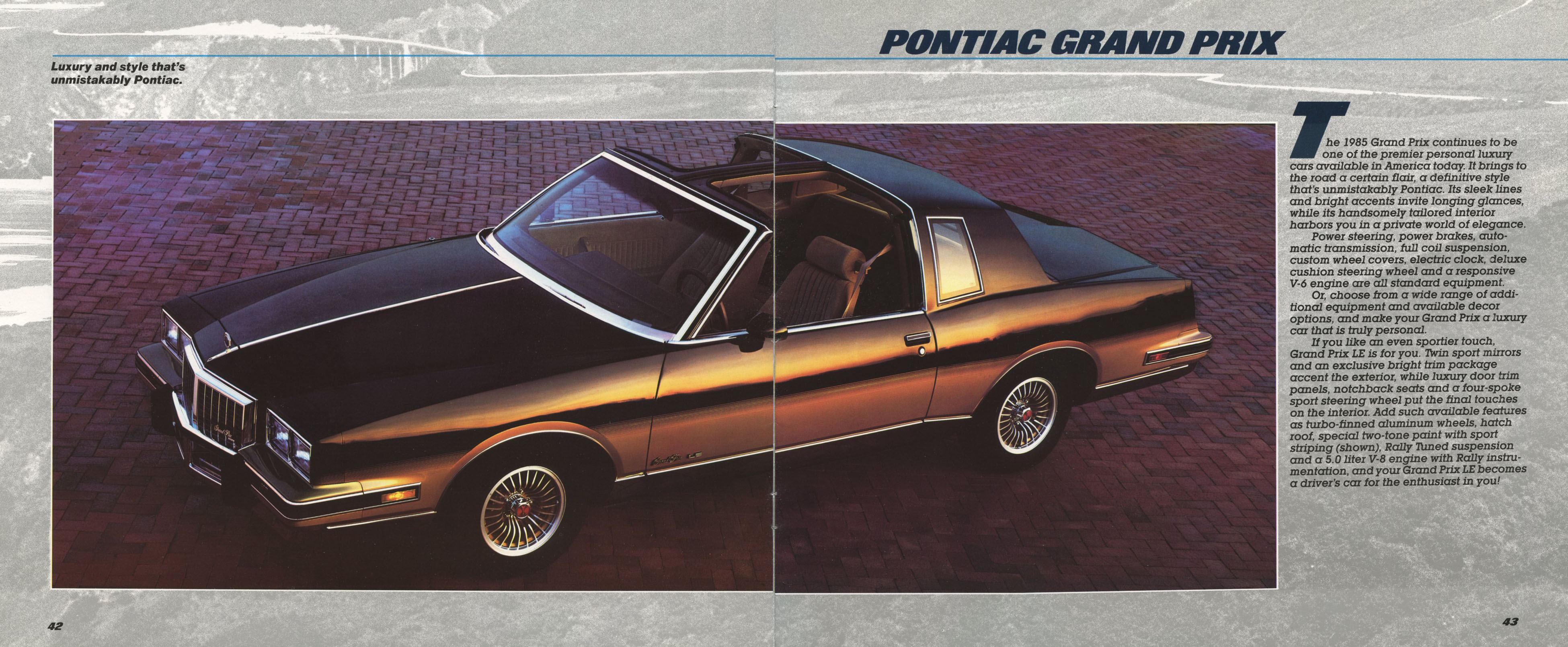 1985 Pontiac Full Line Prestige-42-43