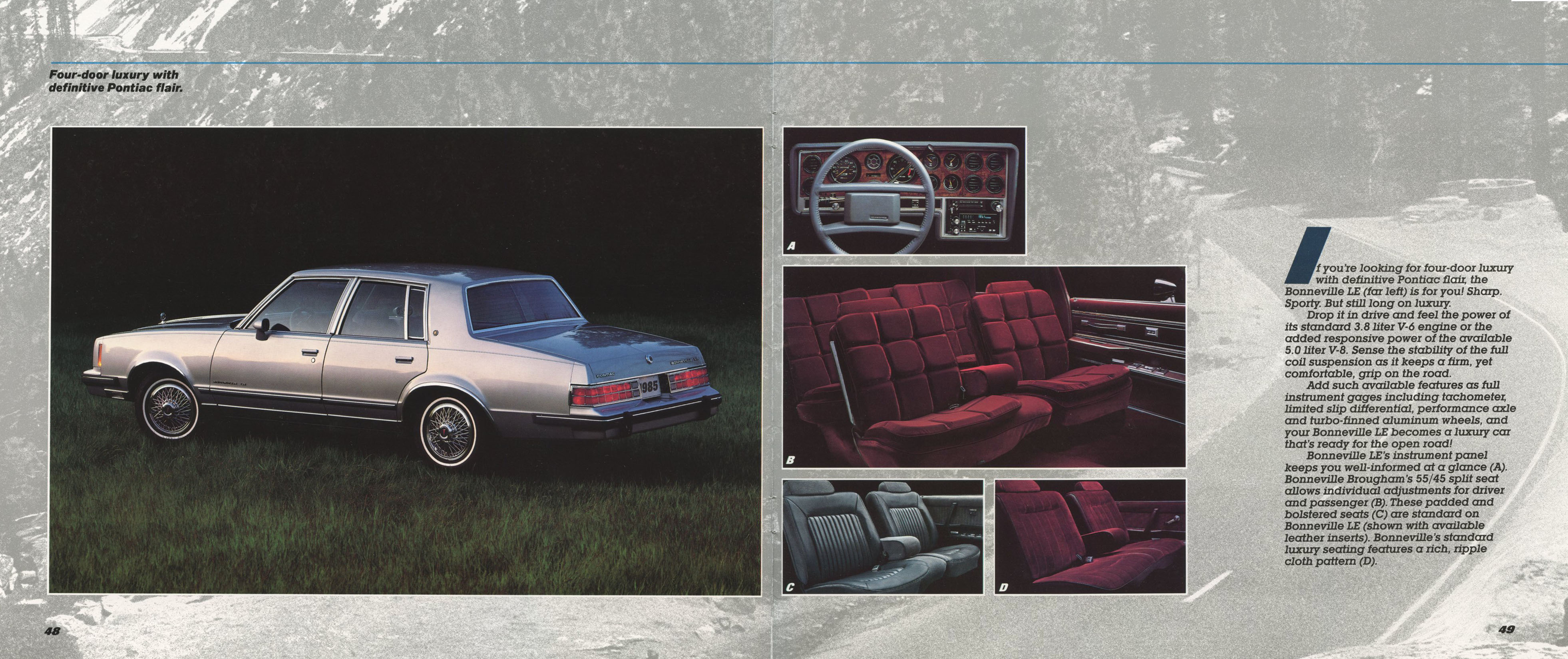 1985 Pontiac Full Line Prestige-48-49