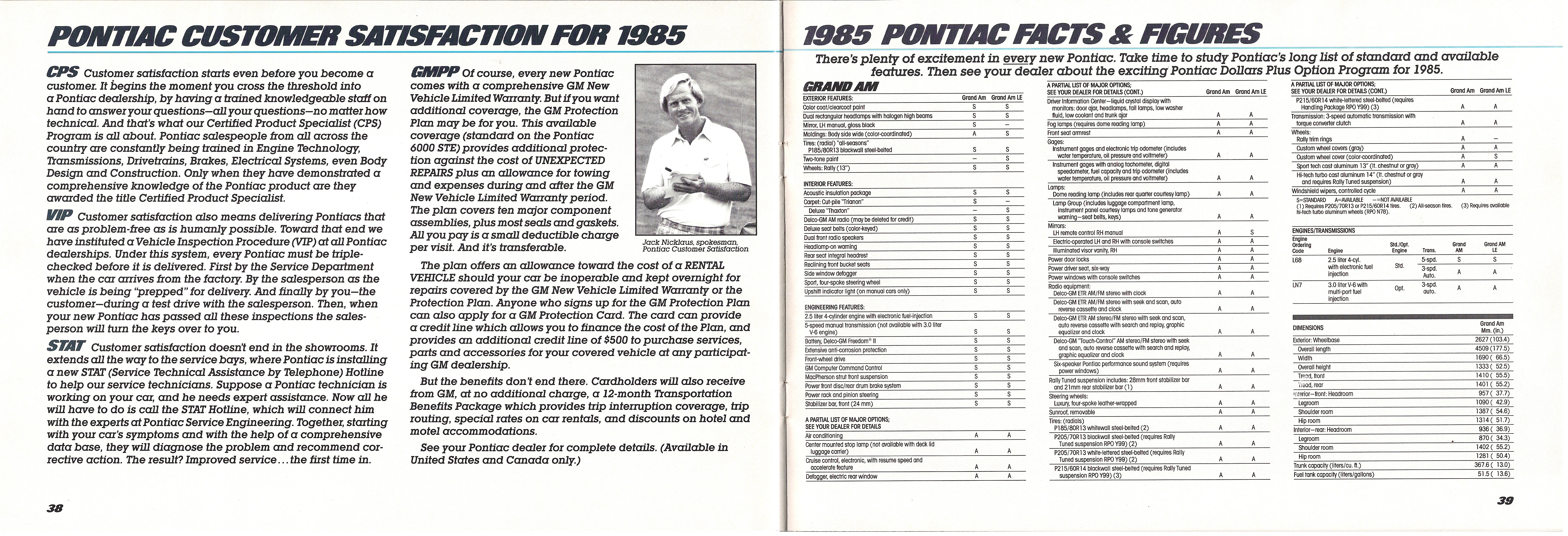 1985 Pontiac Full Line 38-39